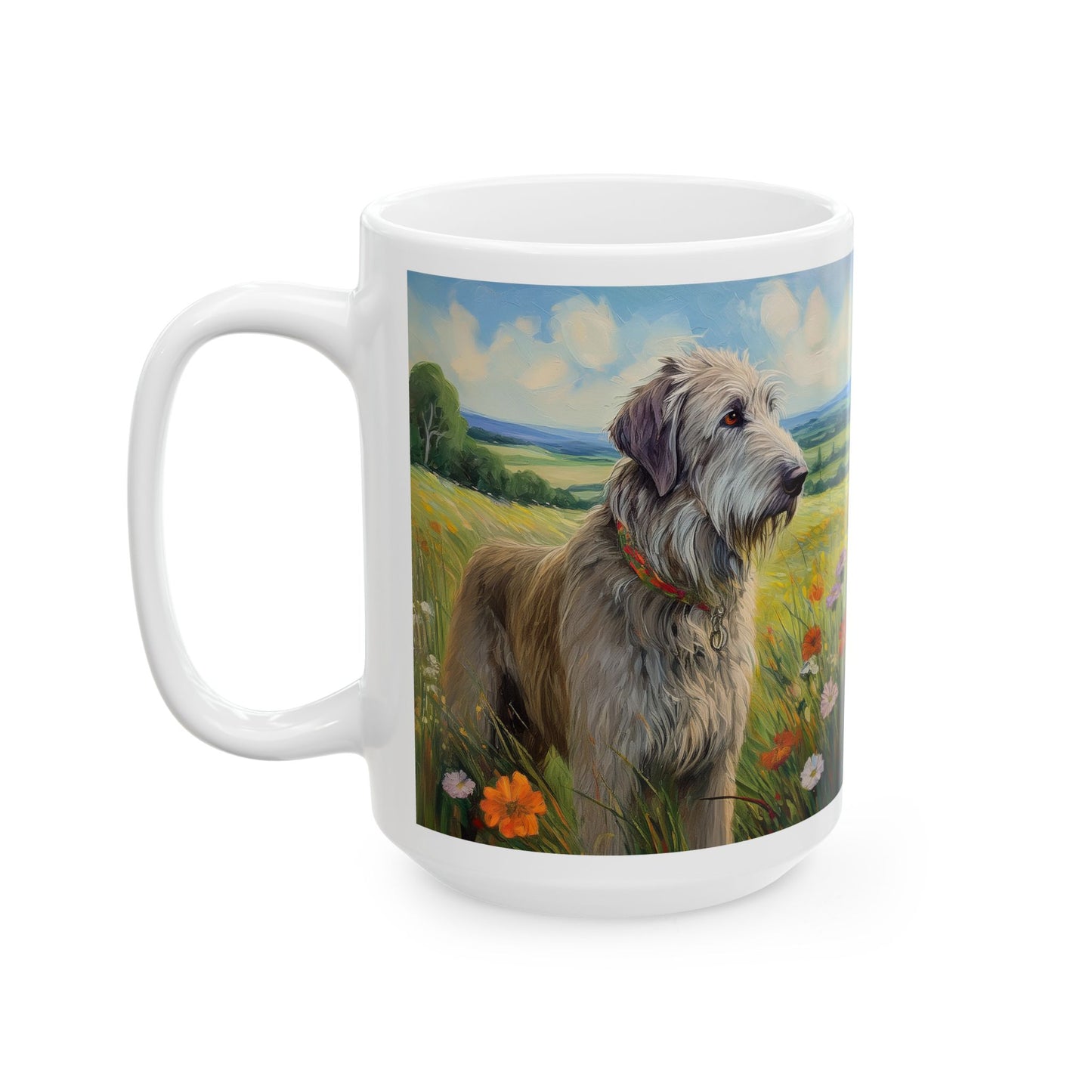 Irish Wolfhound Ceramic Mug - Exquisite Craftsmanship for Your Sips