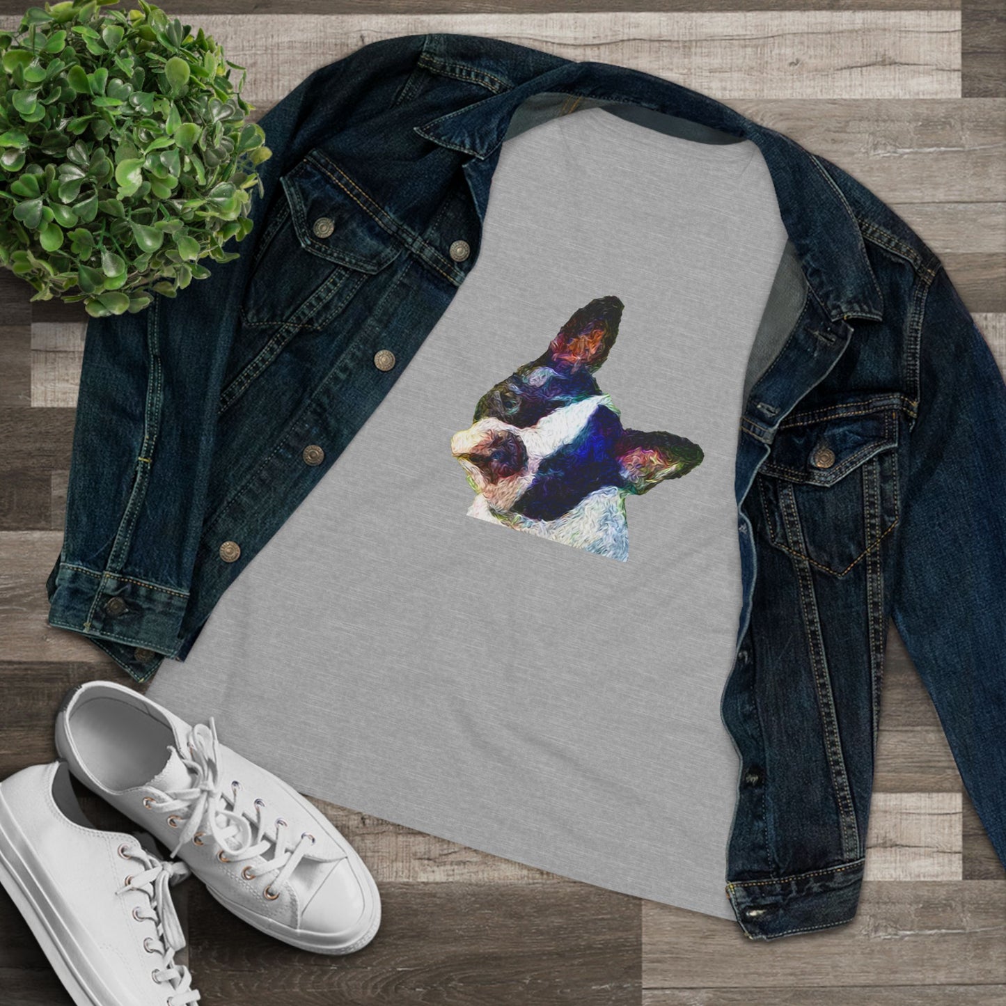 Boston Terrier 'Skipper' Women's Relaxed Fit Cotton Tee