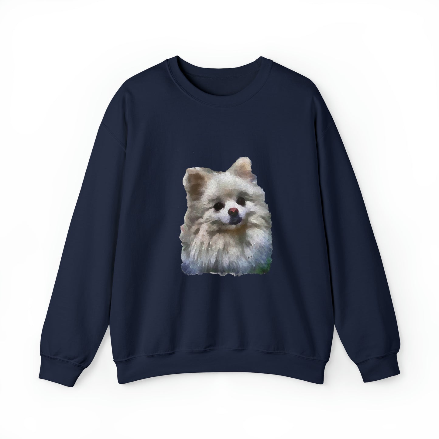 Pomeranian 'Snowball' Unisex 50/50 Crewneck Sweatshirt