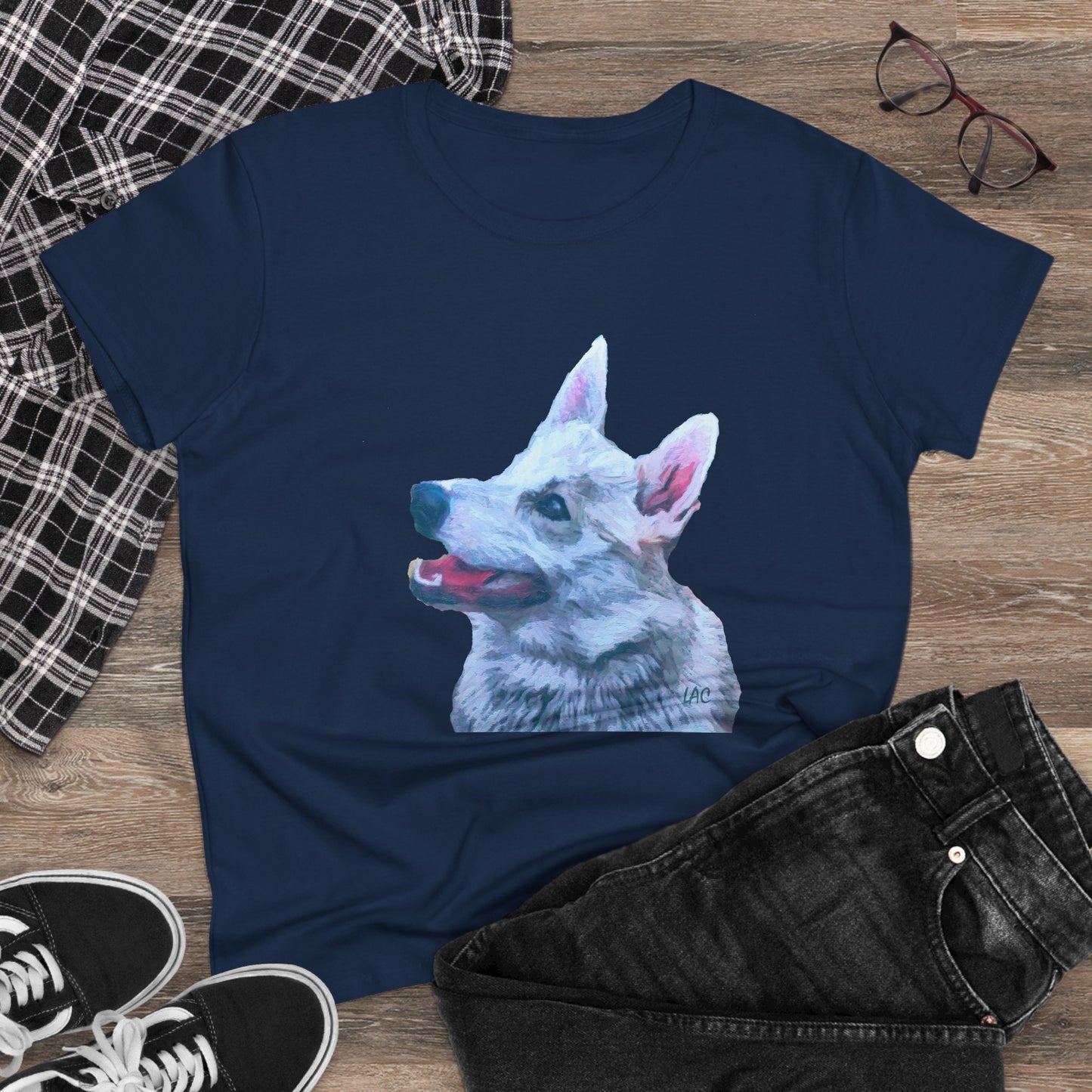 Norwegian Buhund Women's Midweight Cotton Tee