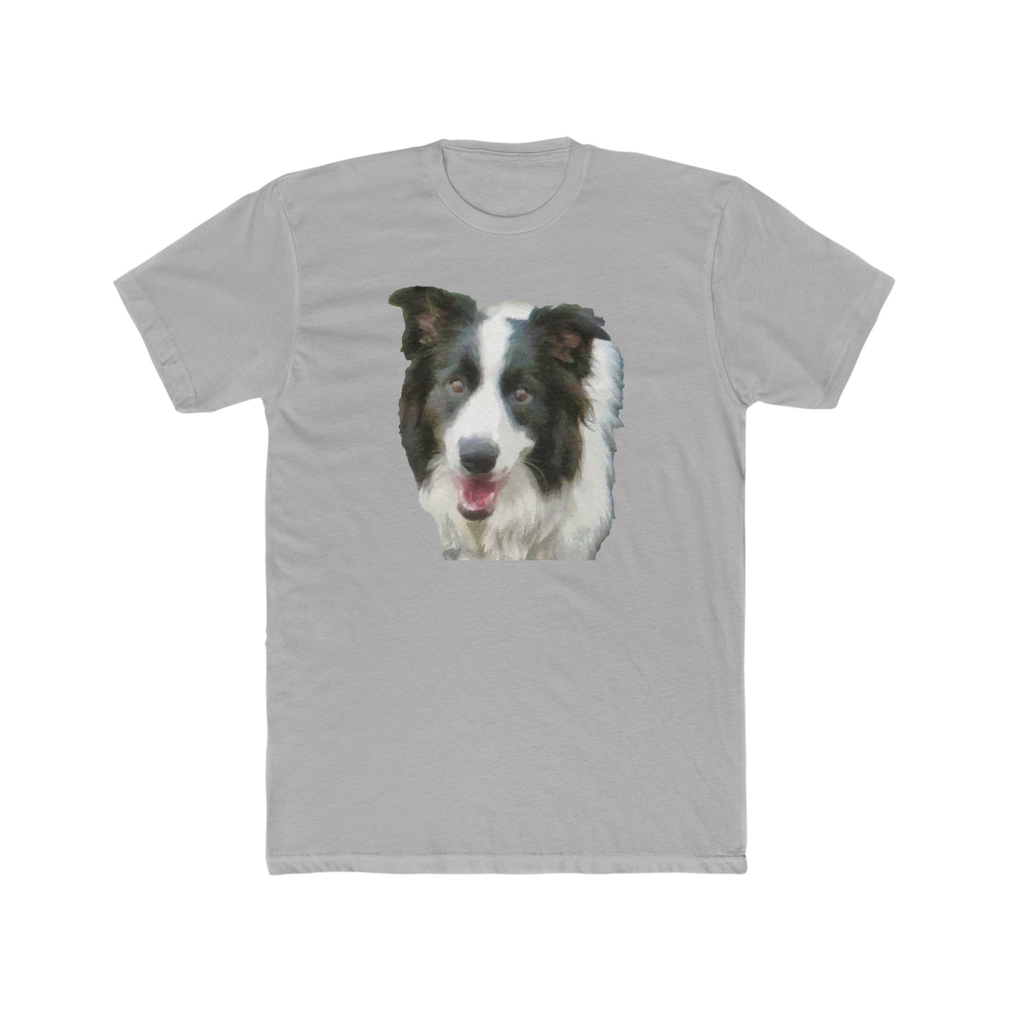 Archie Fine Art Border Collie Men's Fitted Tee