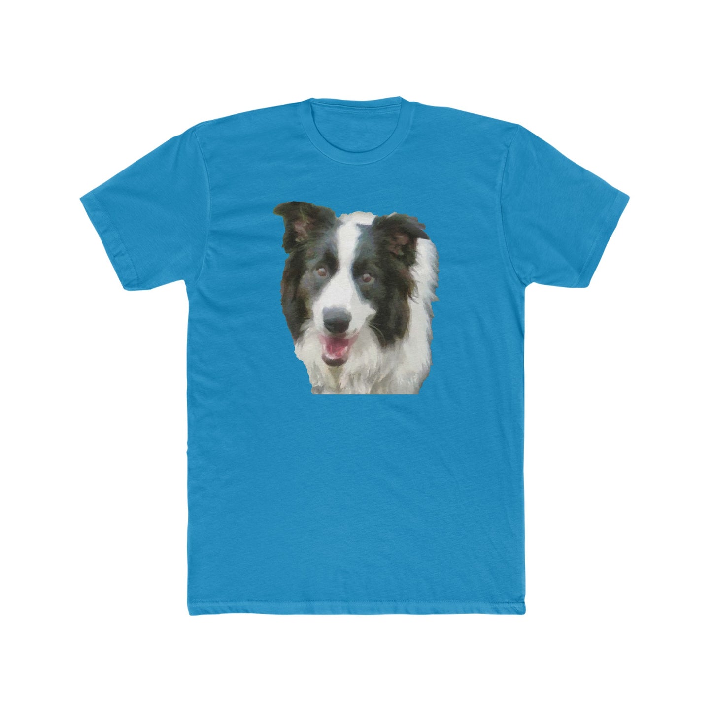 Archie Fine Art Border Collie Men's Fitted Tee