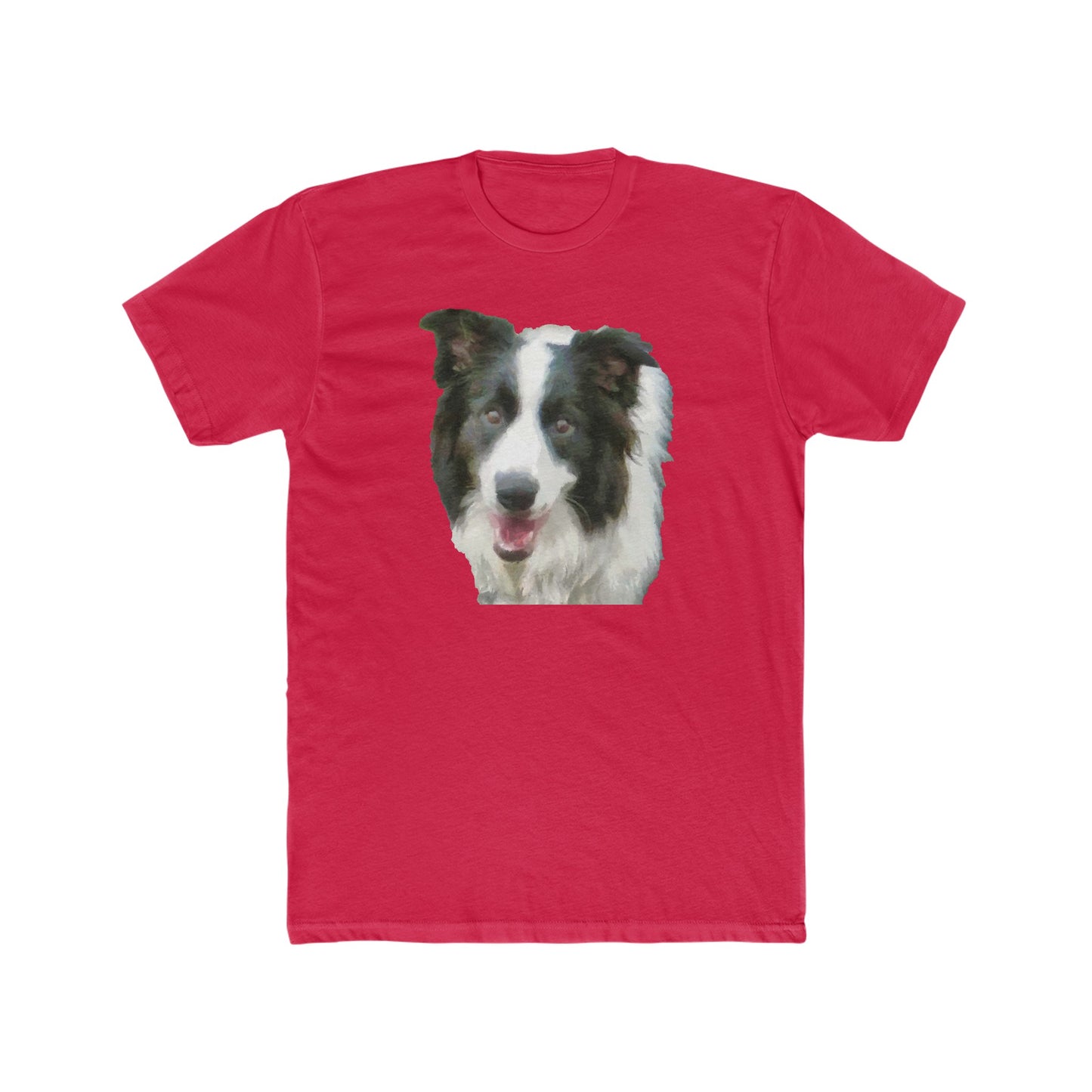 Archie Fine Art Border Collie Men's Fitted Tee