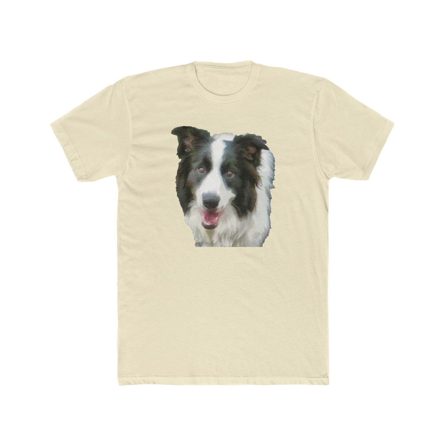 Archie Fine Art Border Collie Men's Fitted Tee