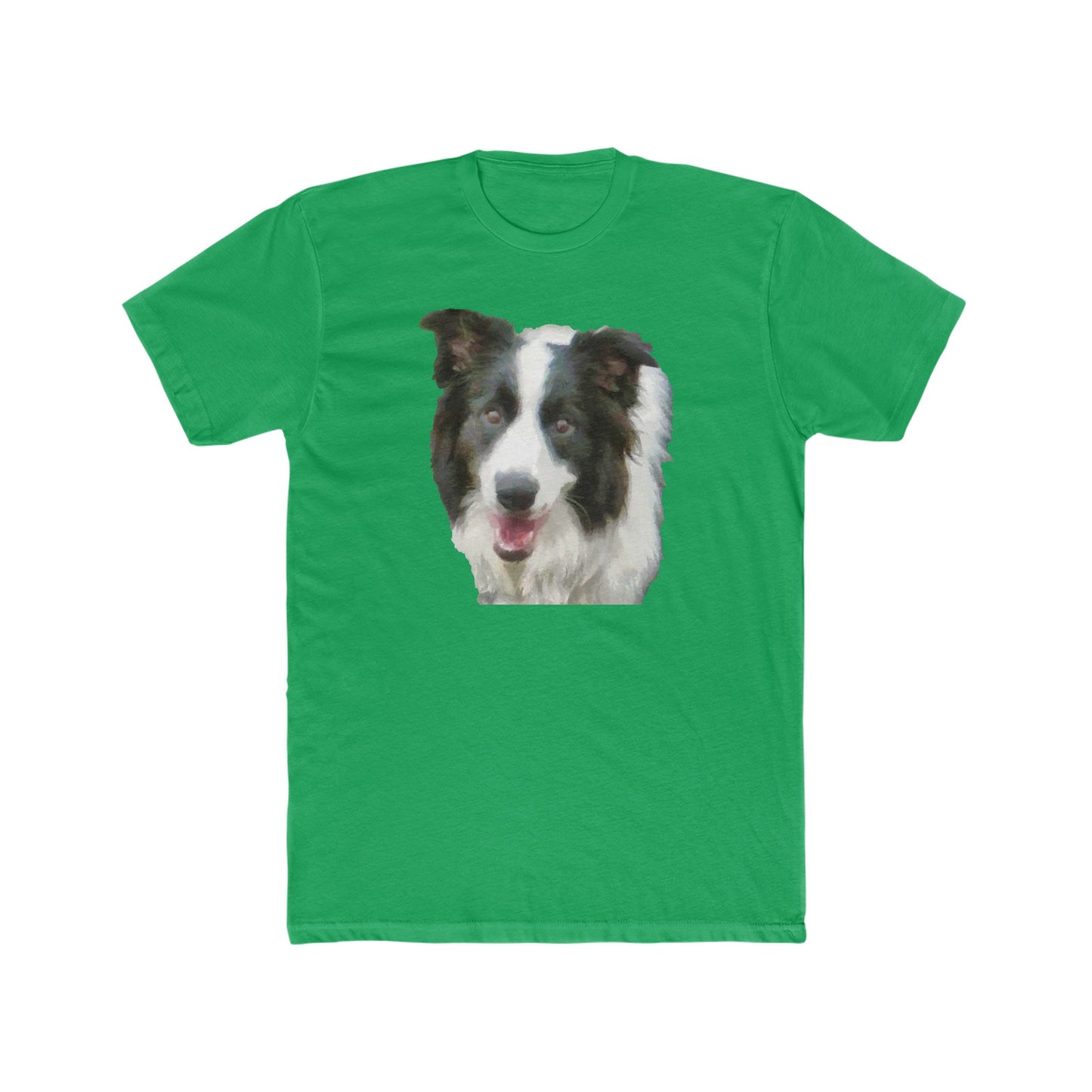 Archie Fine Art Border Collie Men's Fitted Tee