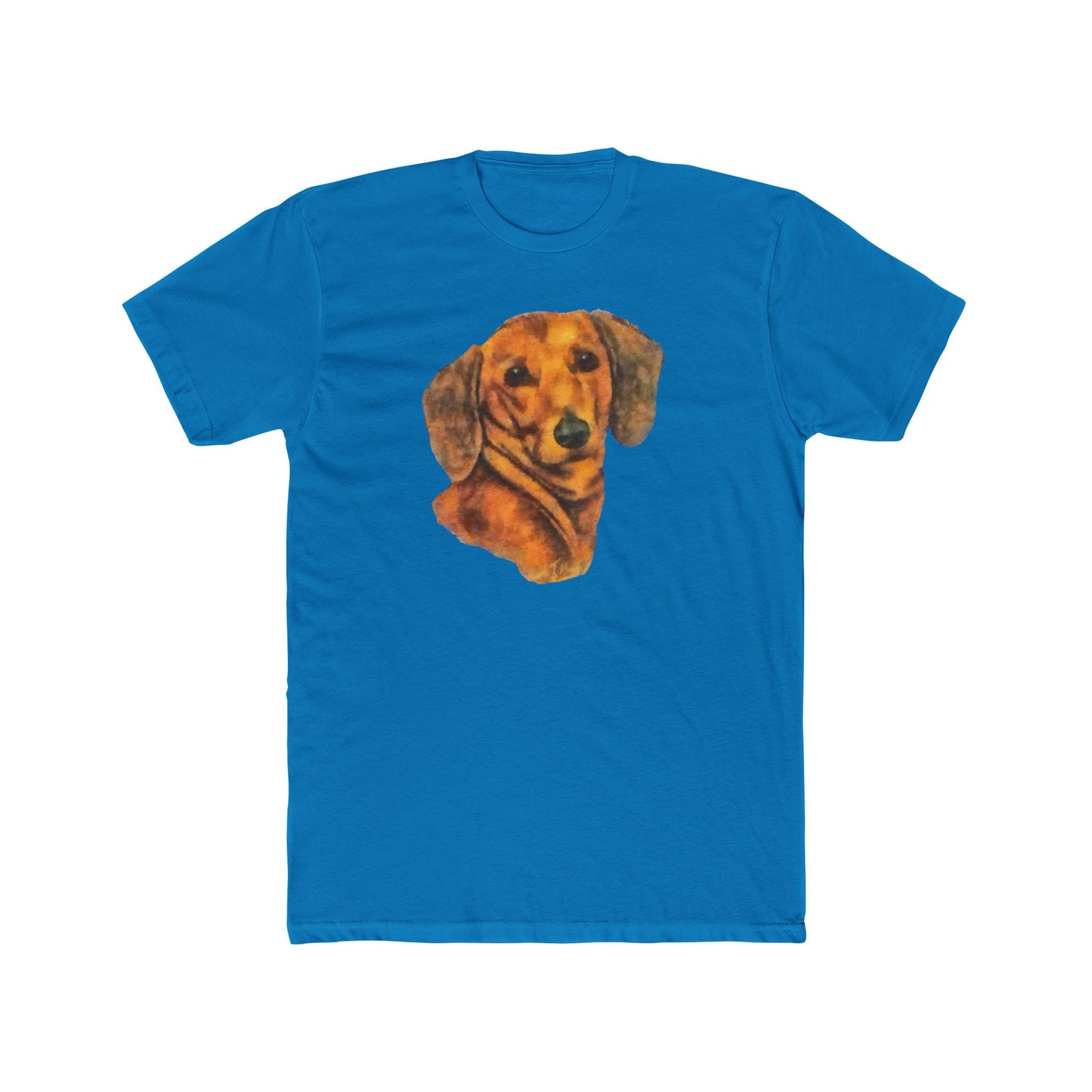 Dachshund #1 Men's Fitted Cotton Crew Tee