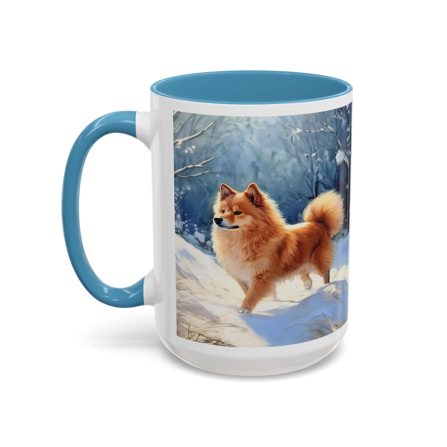 Finnish Spitz - Ceramic Accent Coffee Mug - Two Sizes of Delight