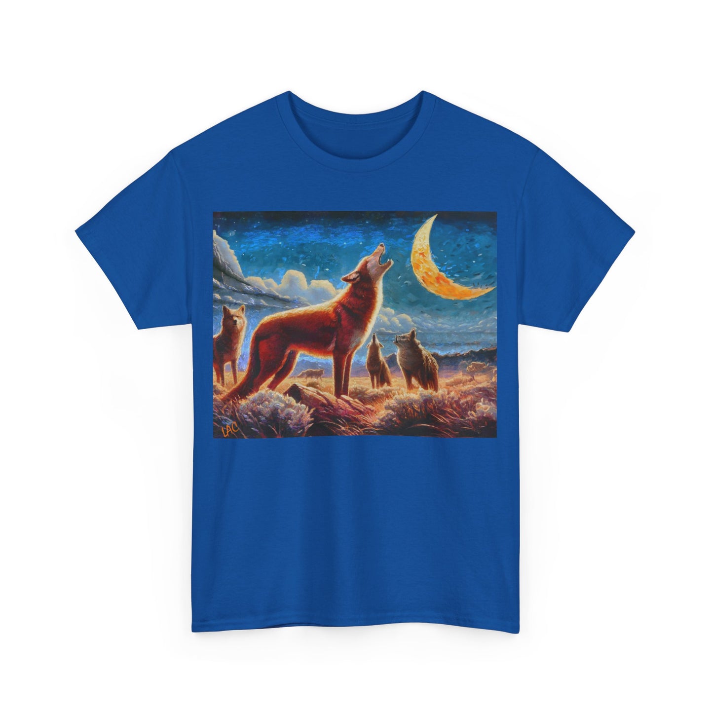 Coyotees in Moonlight Unisex Heavy Cotton Tee