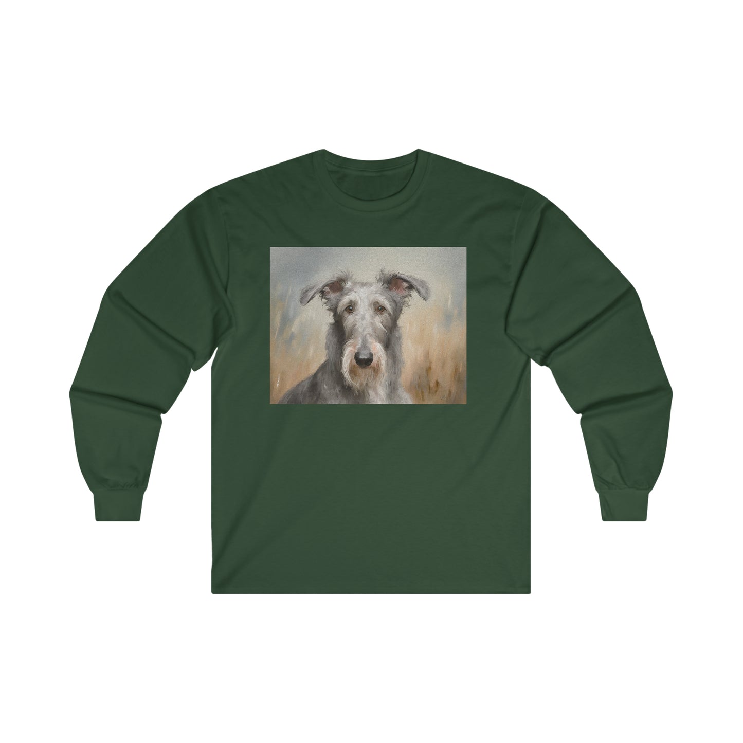 Scottish Deerhound Cotton Long Sleeve Tee