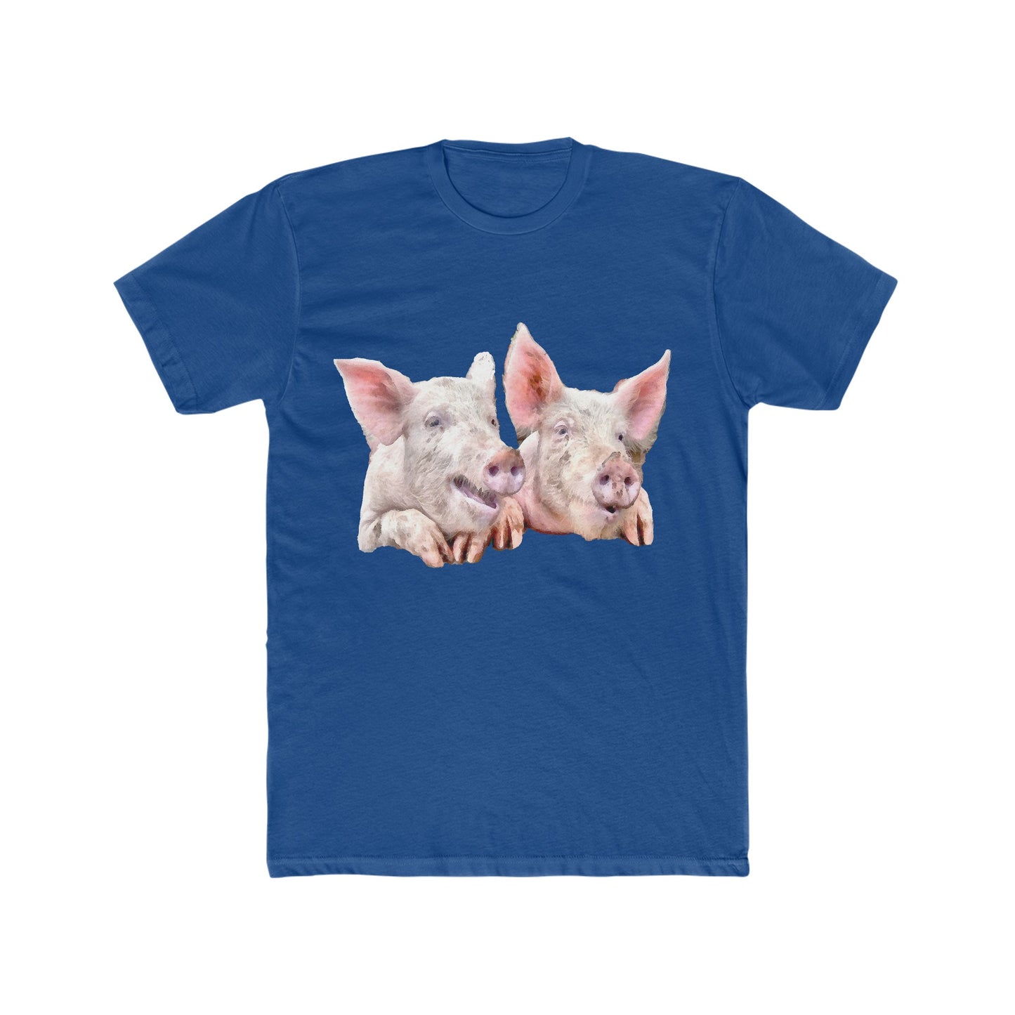 Pigs 'A Jowly Good Time' - Men's Fitted Cotton Crew Tee