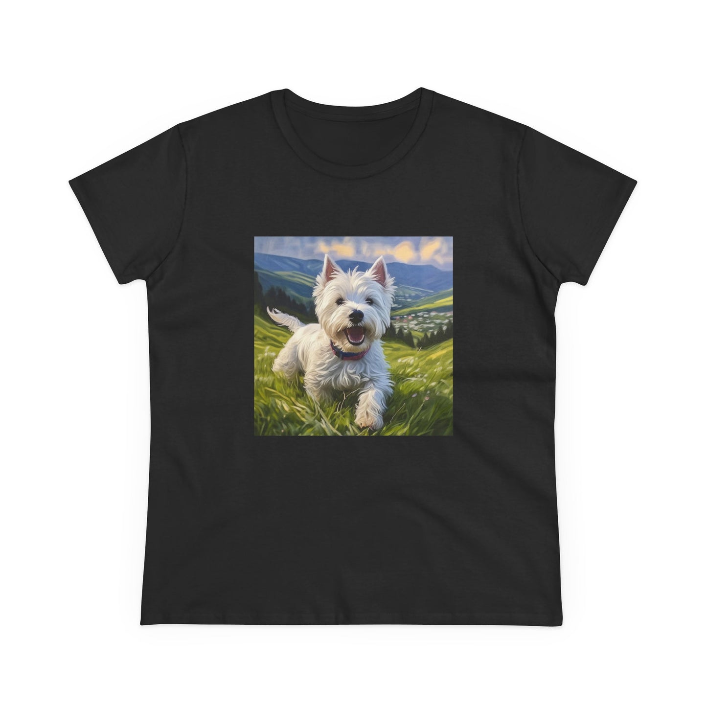 Westie #2 - West Highland Terrier - Women's Midweight Cotton Tee