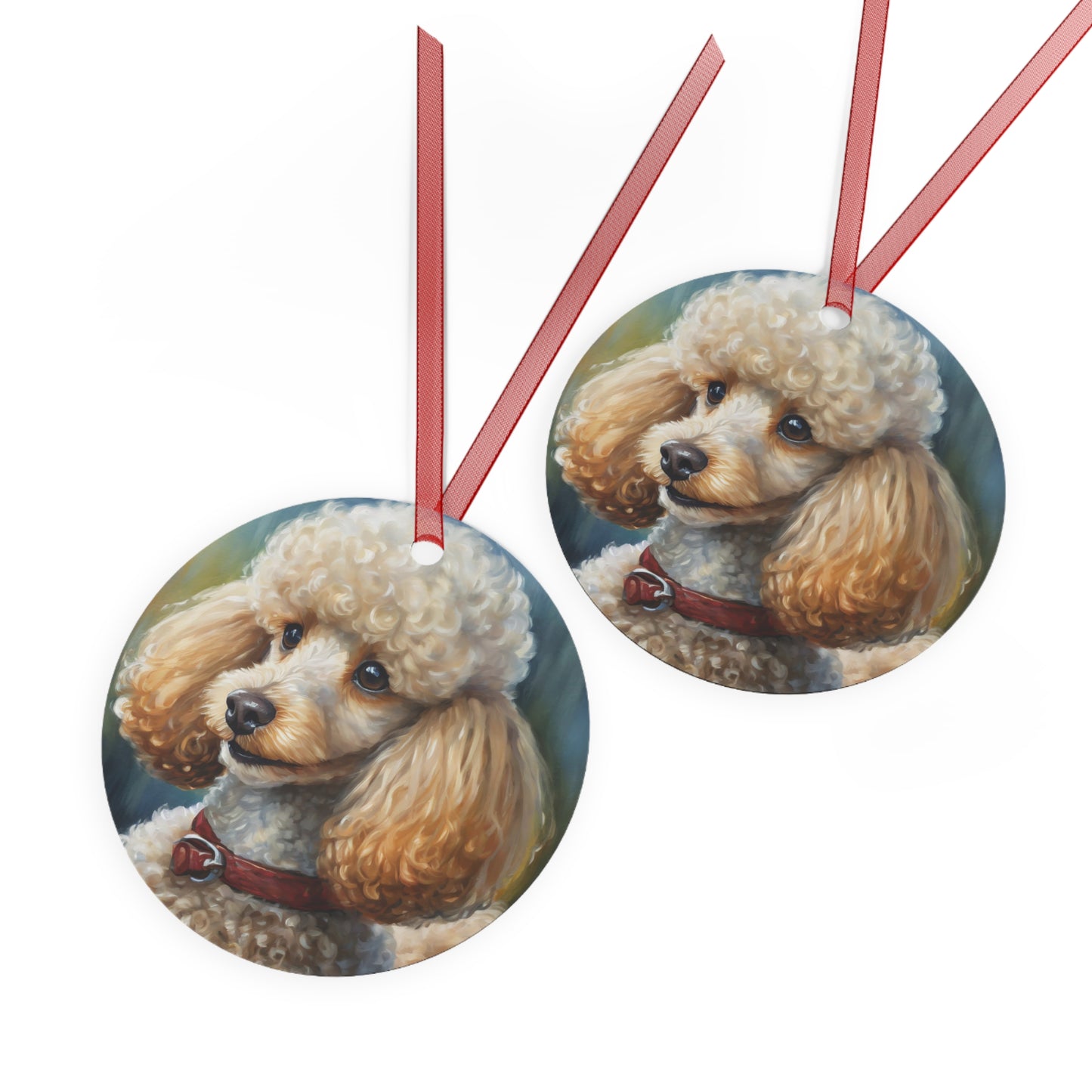 Standard Poodle #2 Metal Ornaments