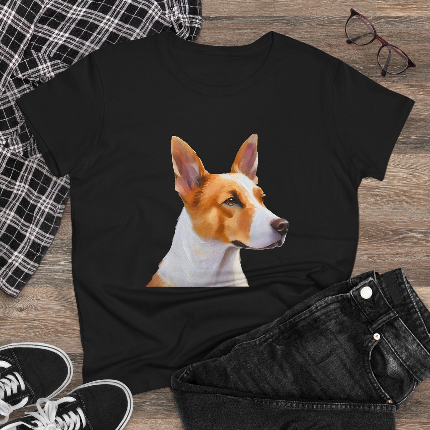 Canaan Dog of Israel Women's Midweight Cotton Tee