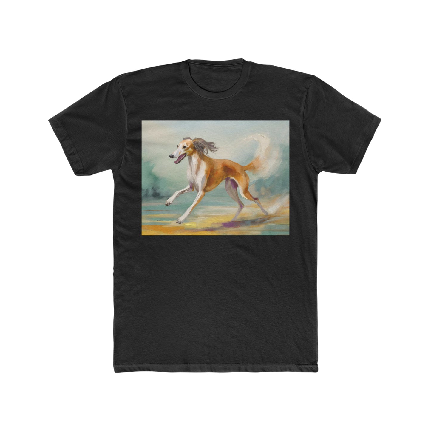 Saluki -- Men's Fitted Cotton Crew Tee