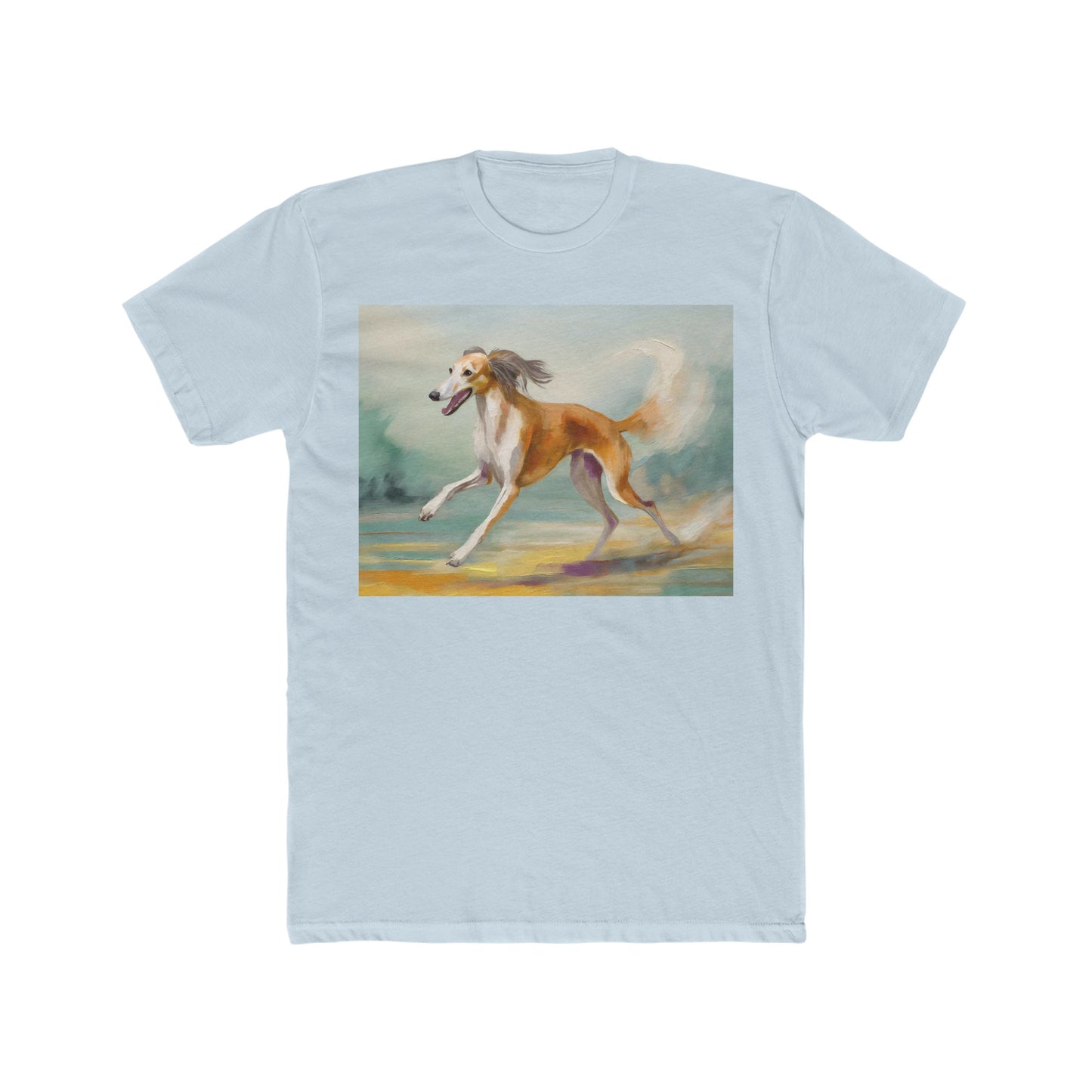 Saluki -- Men's Fitted Cotton Crew Tee