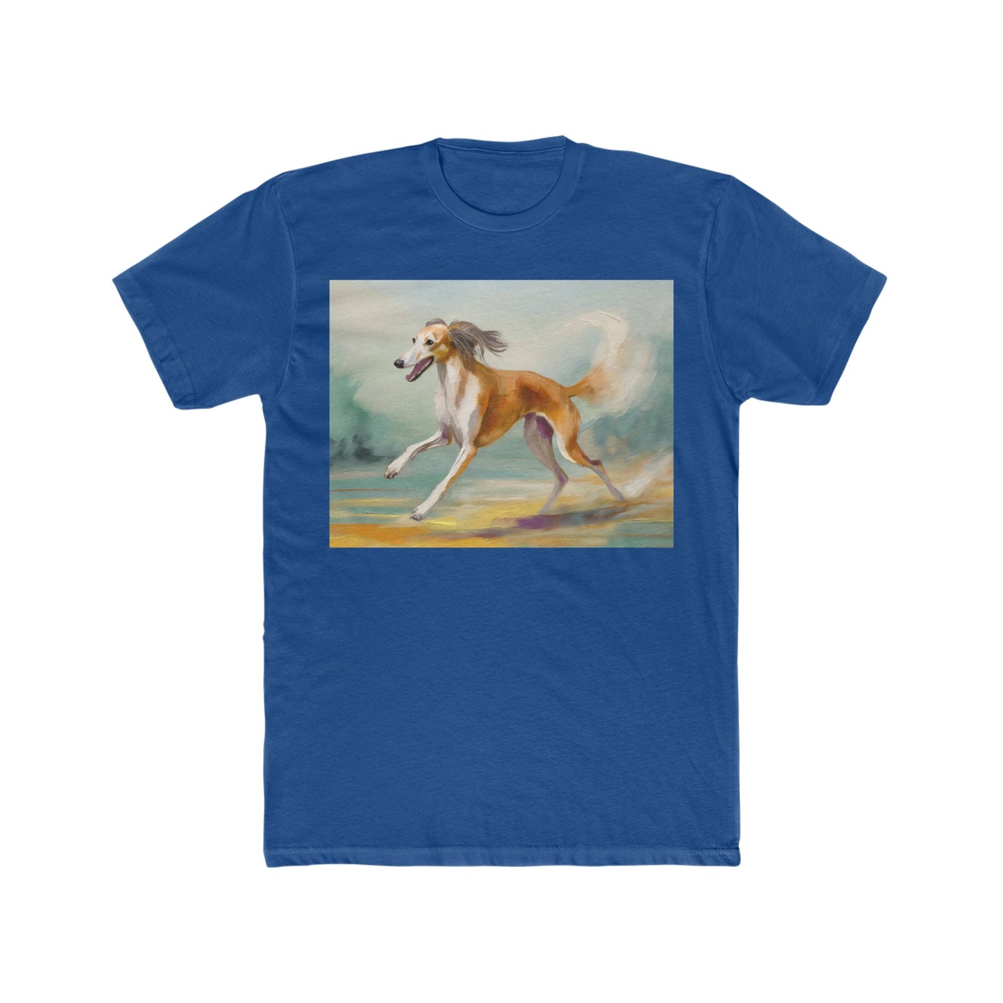 Saluki -- Men's Fitted Cotton Crew Tee