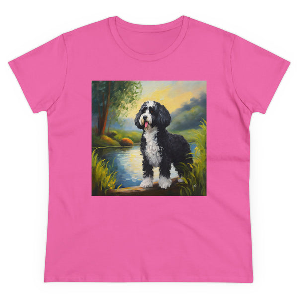 Portuguese Water Dog Women's Midweight Cotton Tee