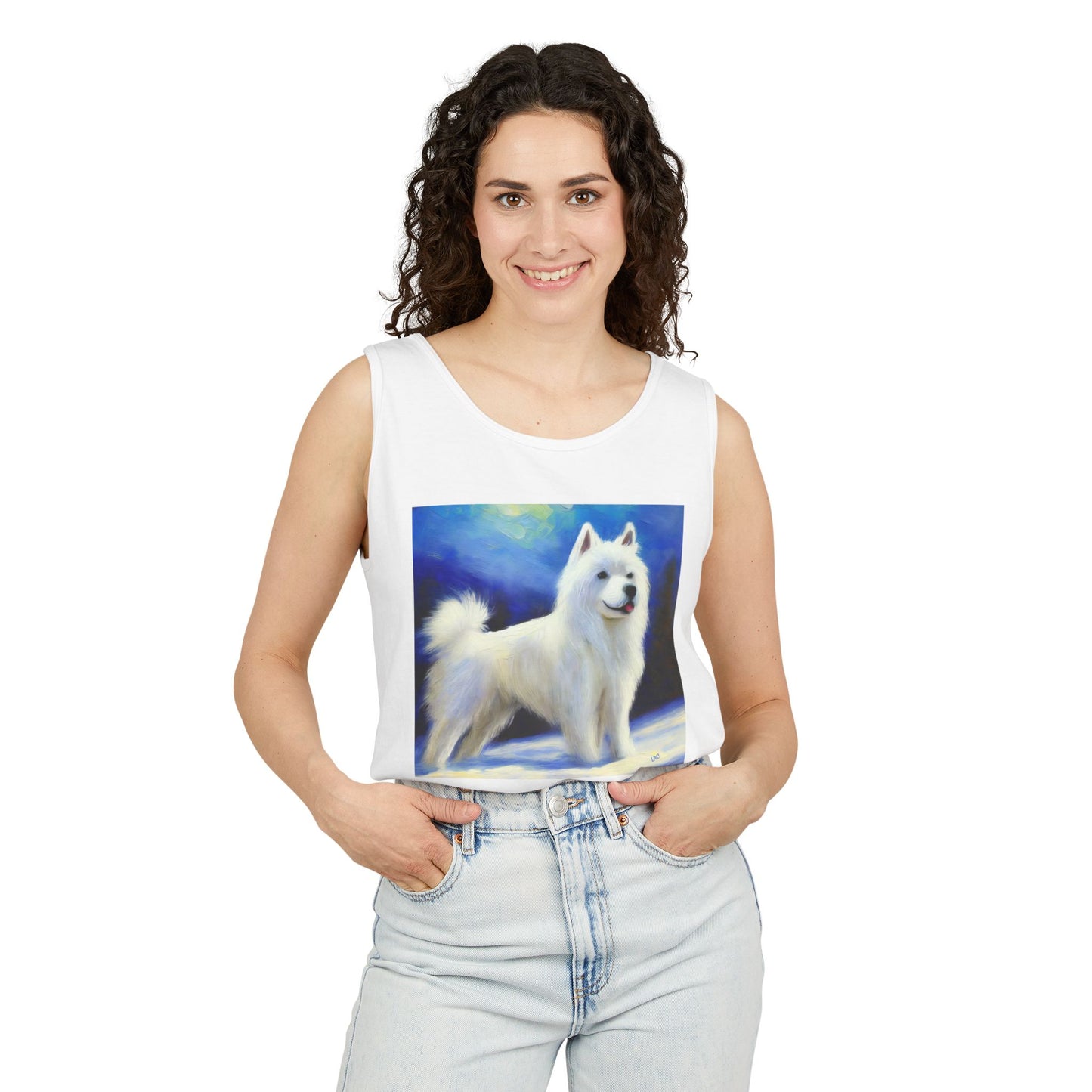 American Eskimo Dog Unisex Relaxed Fit Ringspun Cotton Tank Top