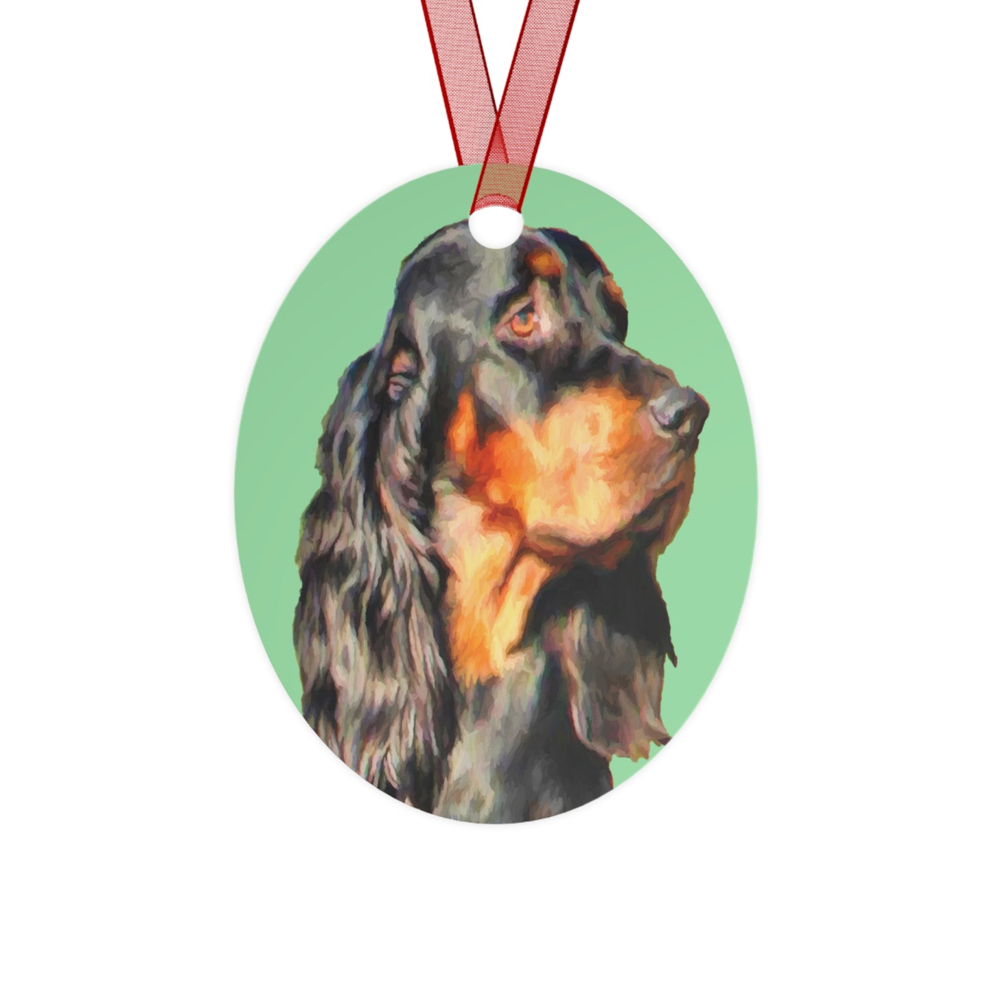 Gordon Setter 'Angus' Metal Ornaments