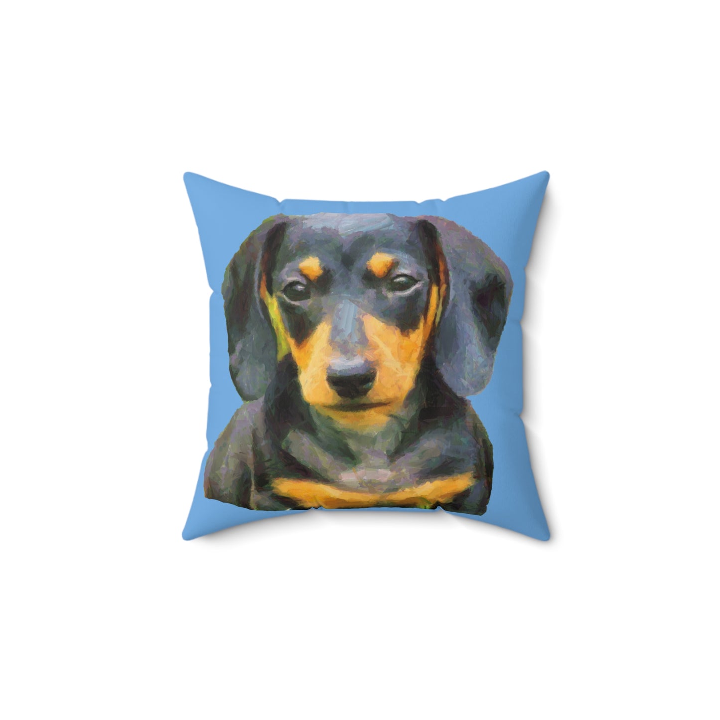 Dachshund 'Doxie #2' Spun Polyester Throw Pillow