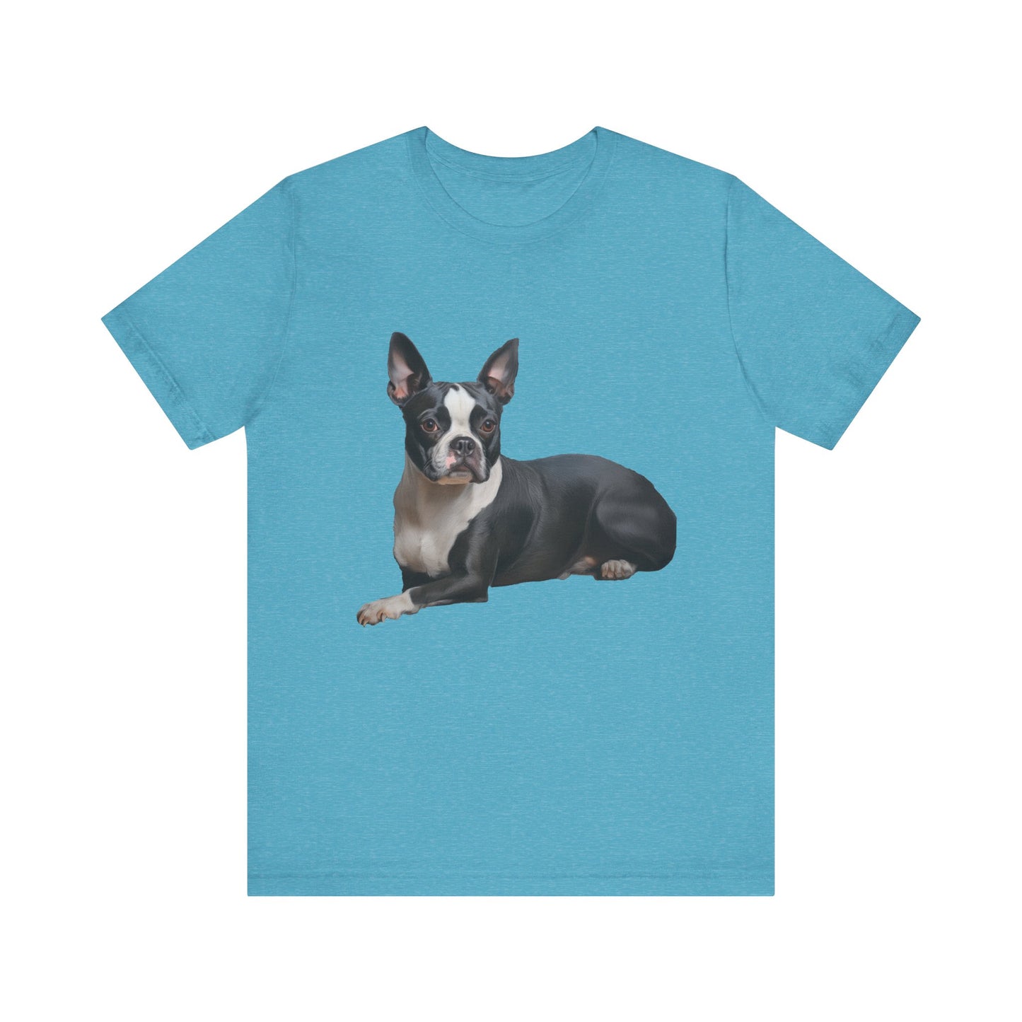 Blue Boston Terrier. - Unisex Jersey Short Sleeve Tee
