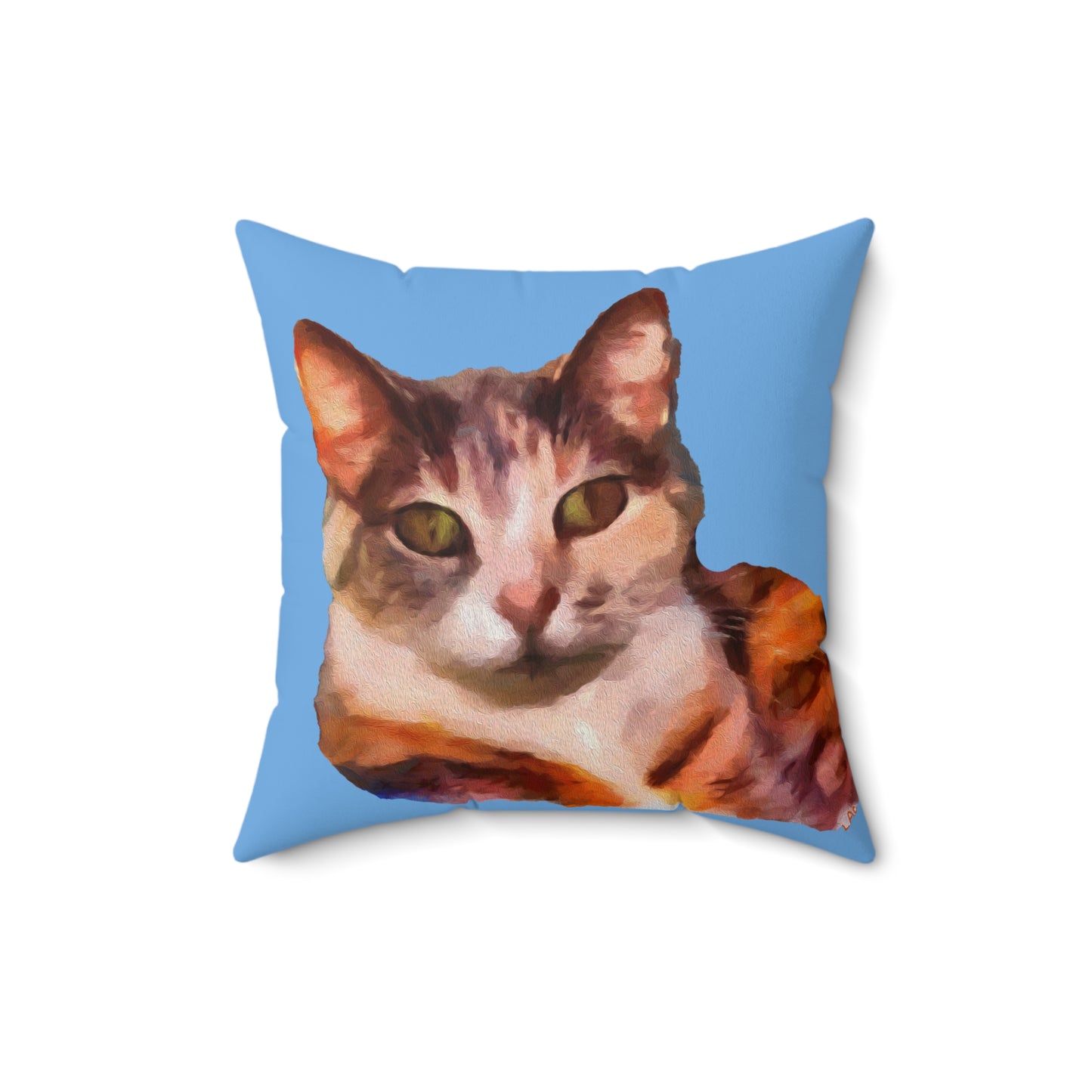 Smidget the Cat - Spun Polyester Throw Pillow