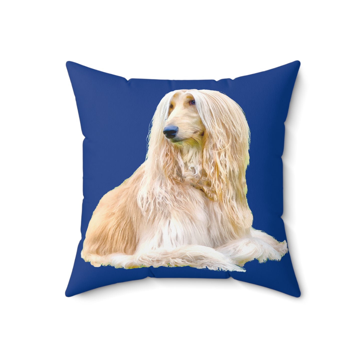 Afghan Hound Spun Polyester Throw Pillow