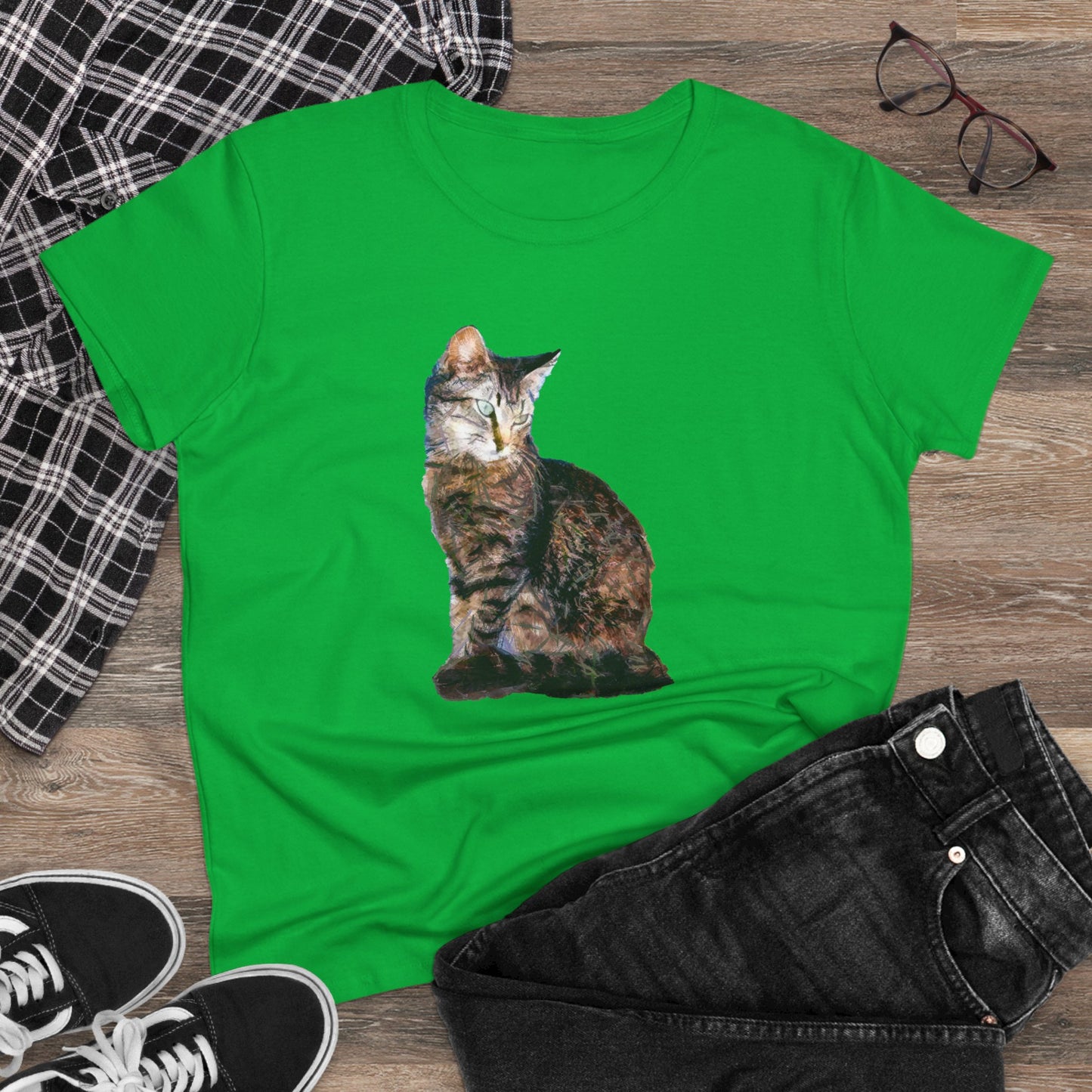 Cats of Greece 'Teris from Tinos' Women's Midweight Cotton Tee