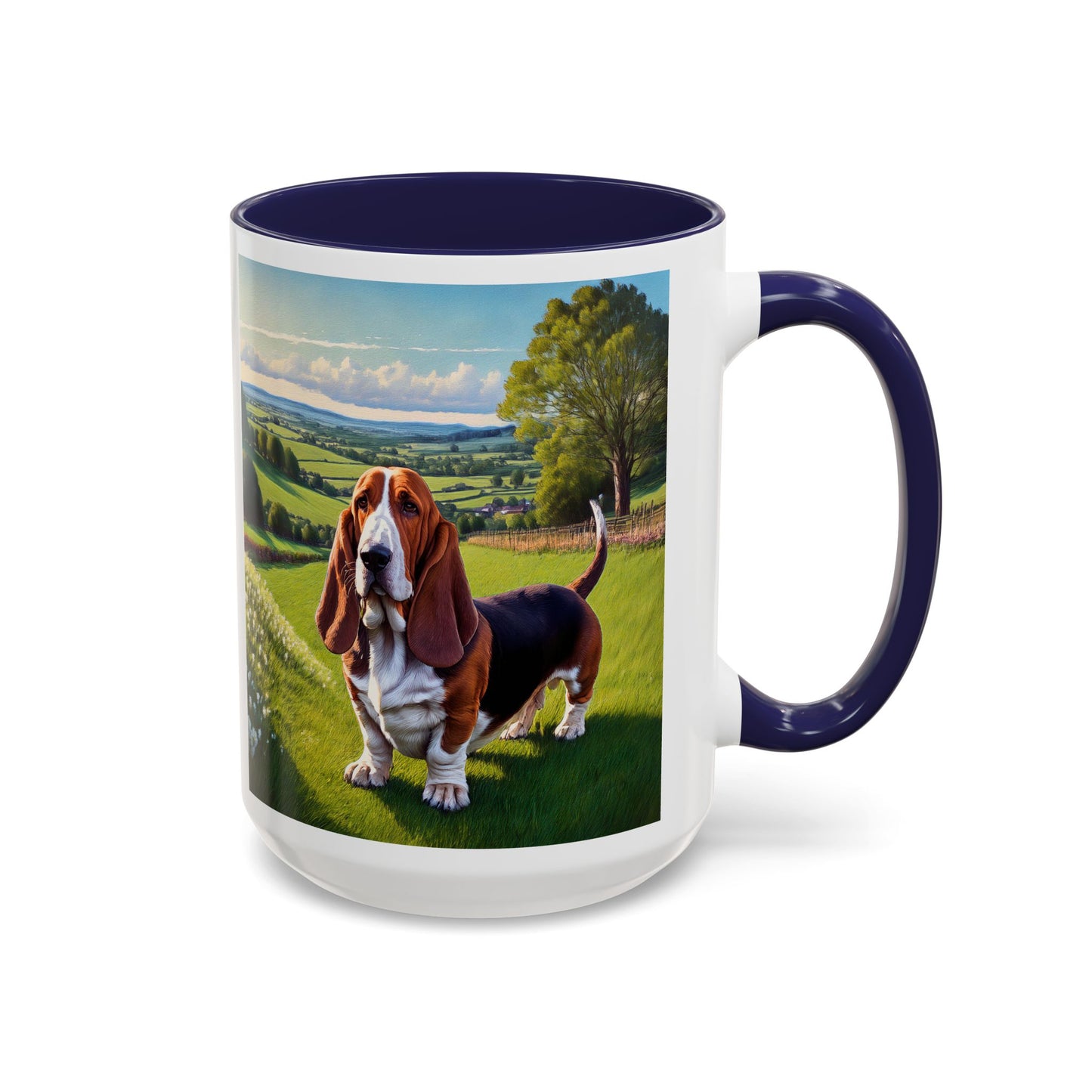 Basset Hound -- Ceramic Accent Coffee Mug (11, 15oz)