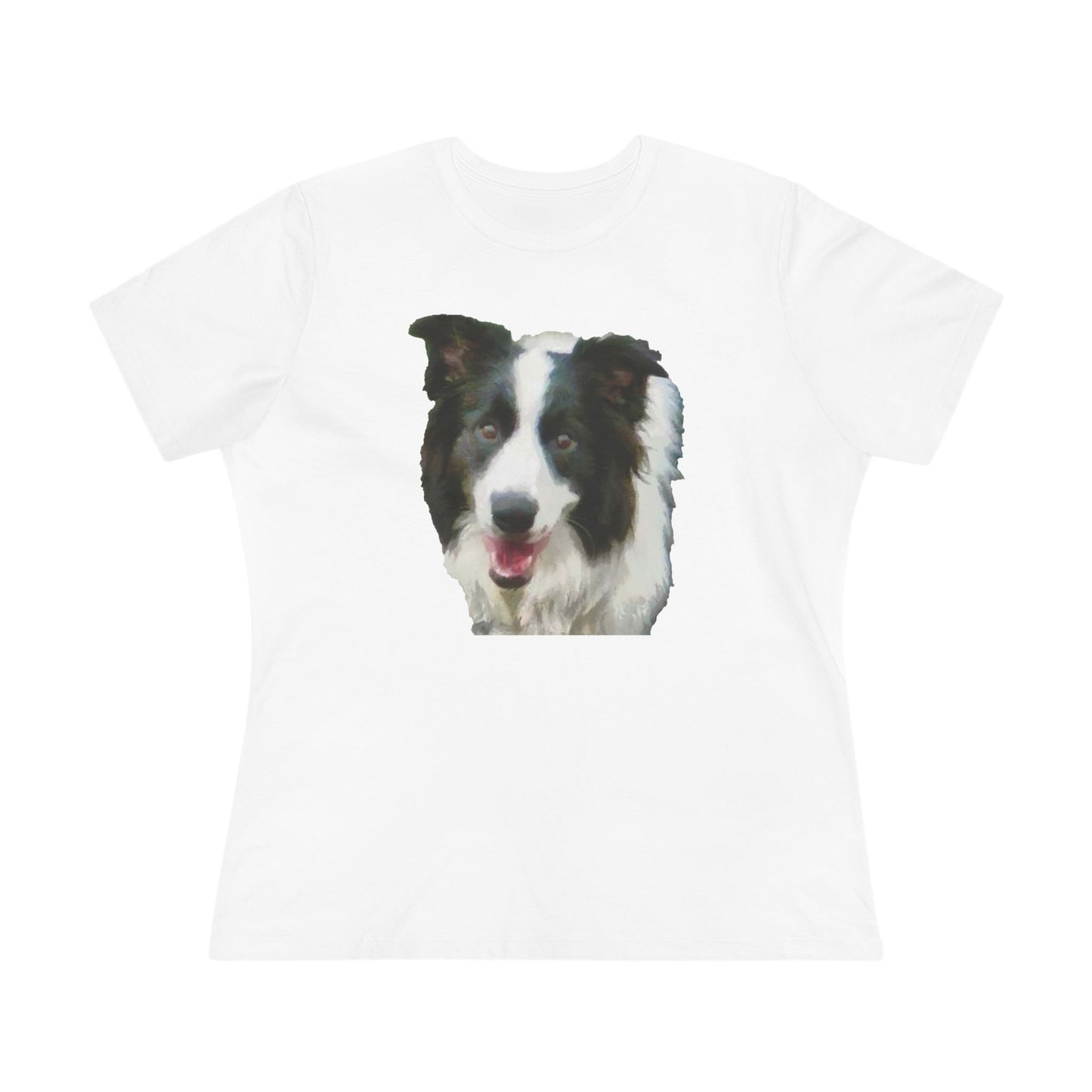 Border Collie 'Archie' Women's Relaxed Fit Cotton Tee