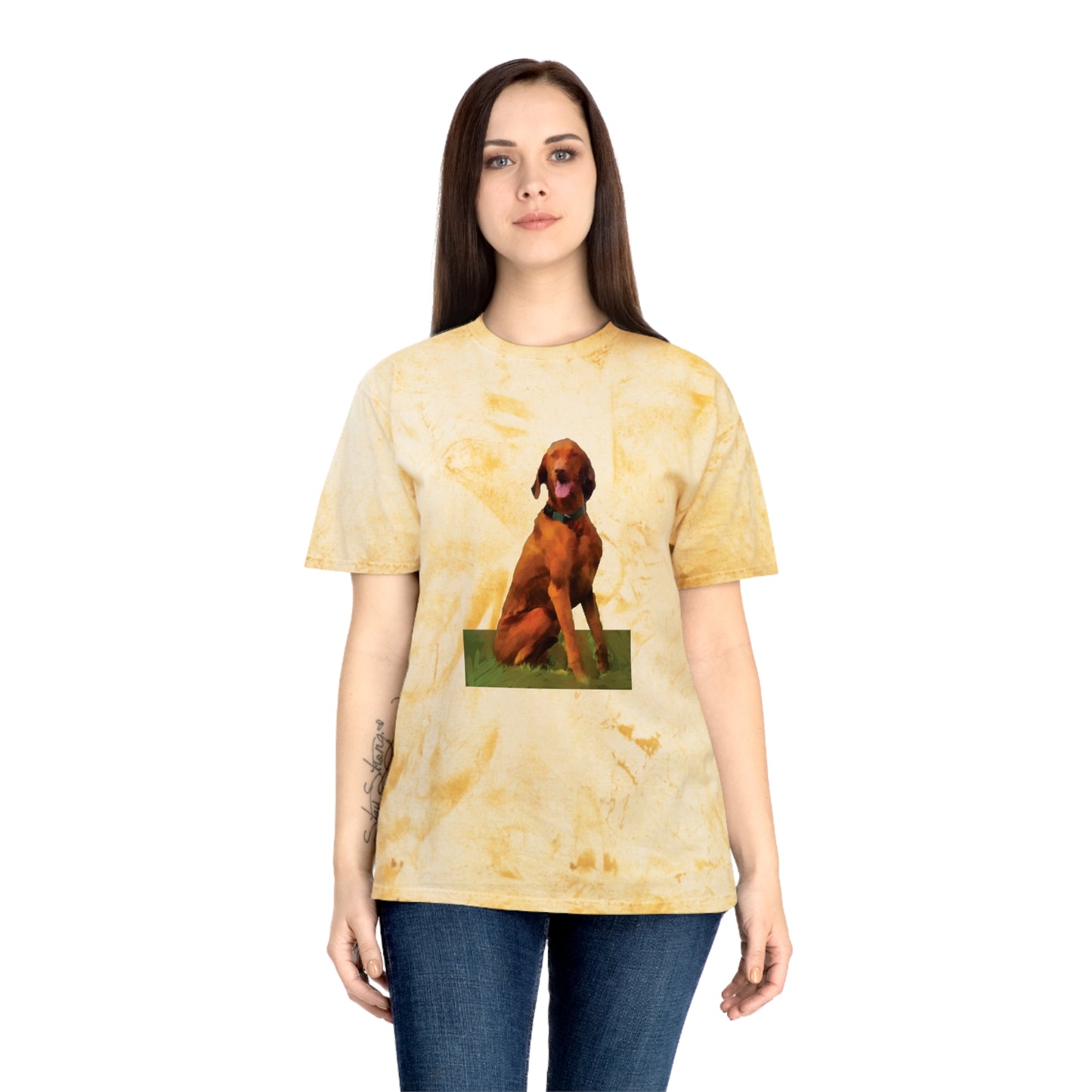 Hungarian Vizsla 'Waiting For The Bride' Unisex Cotton Color Blast T-Shirt
