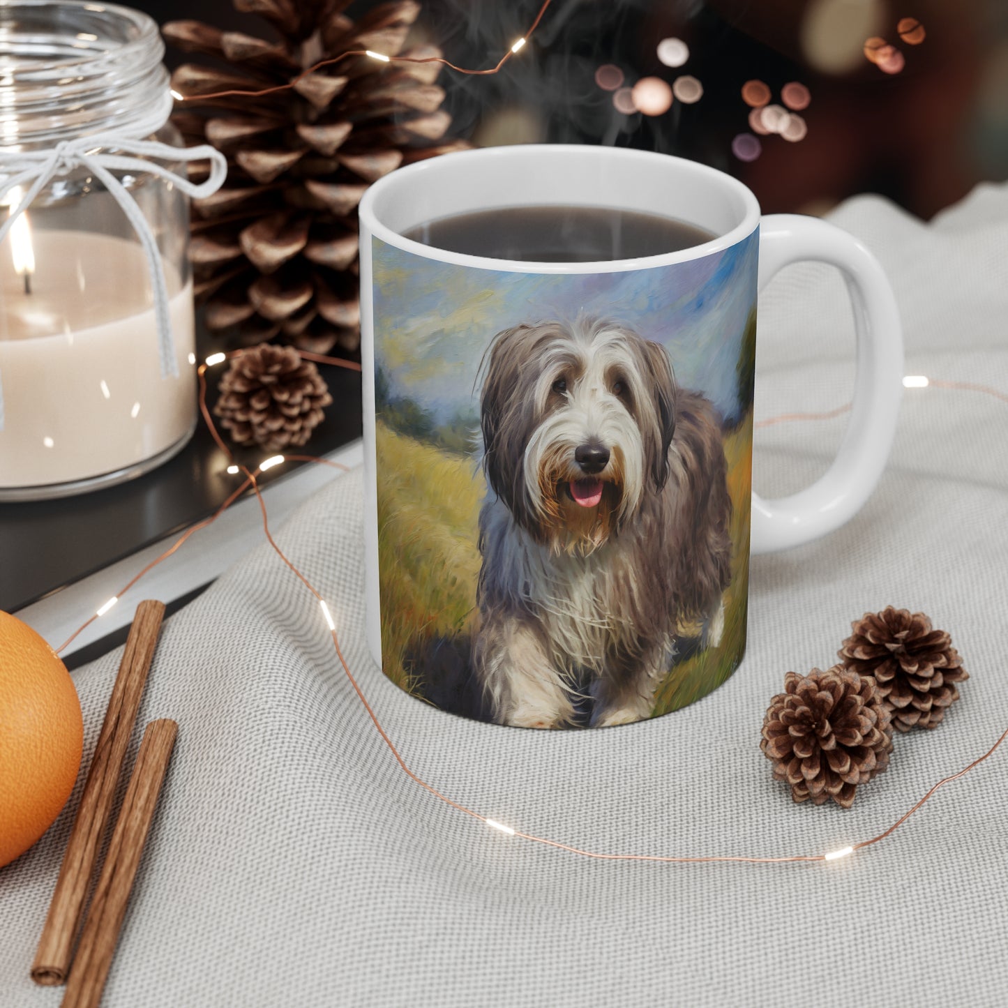 Bearded Collie Ceramic Mug 11oz: Sip in Style