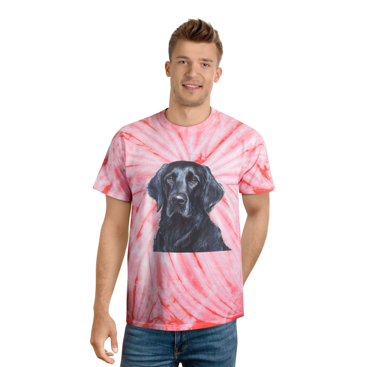 Flat-Coated Retriever Classic Tie-Dye Tee, Cyclone