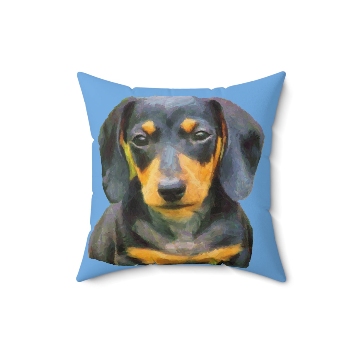 Dachshund 'Doxie #2' Spun Polyester Throw Pillow