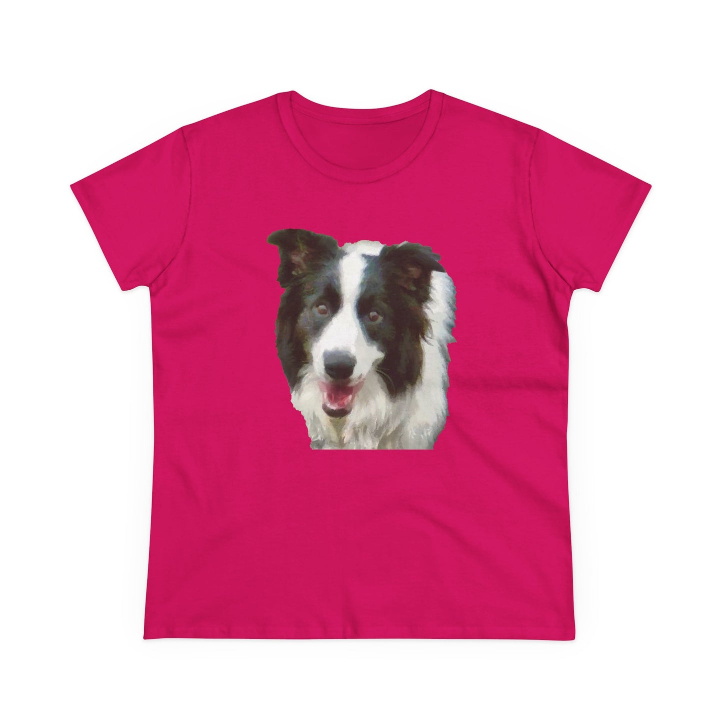 Border Collie '#2' Women's Midweight Cotton Tee