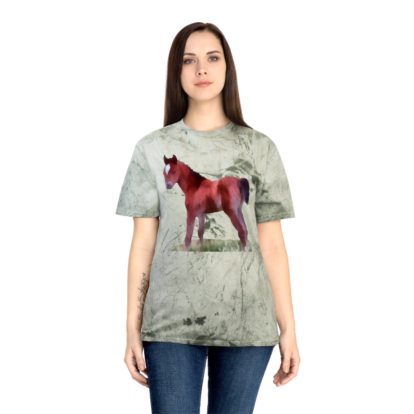 Horse 'Contata' Unisex Cotton Color Blast T-Shirt