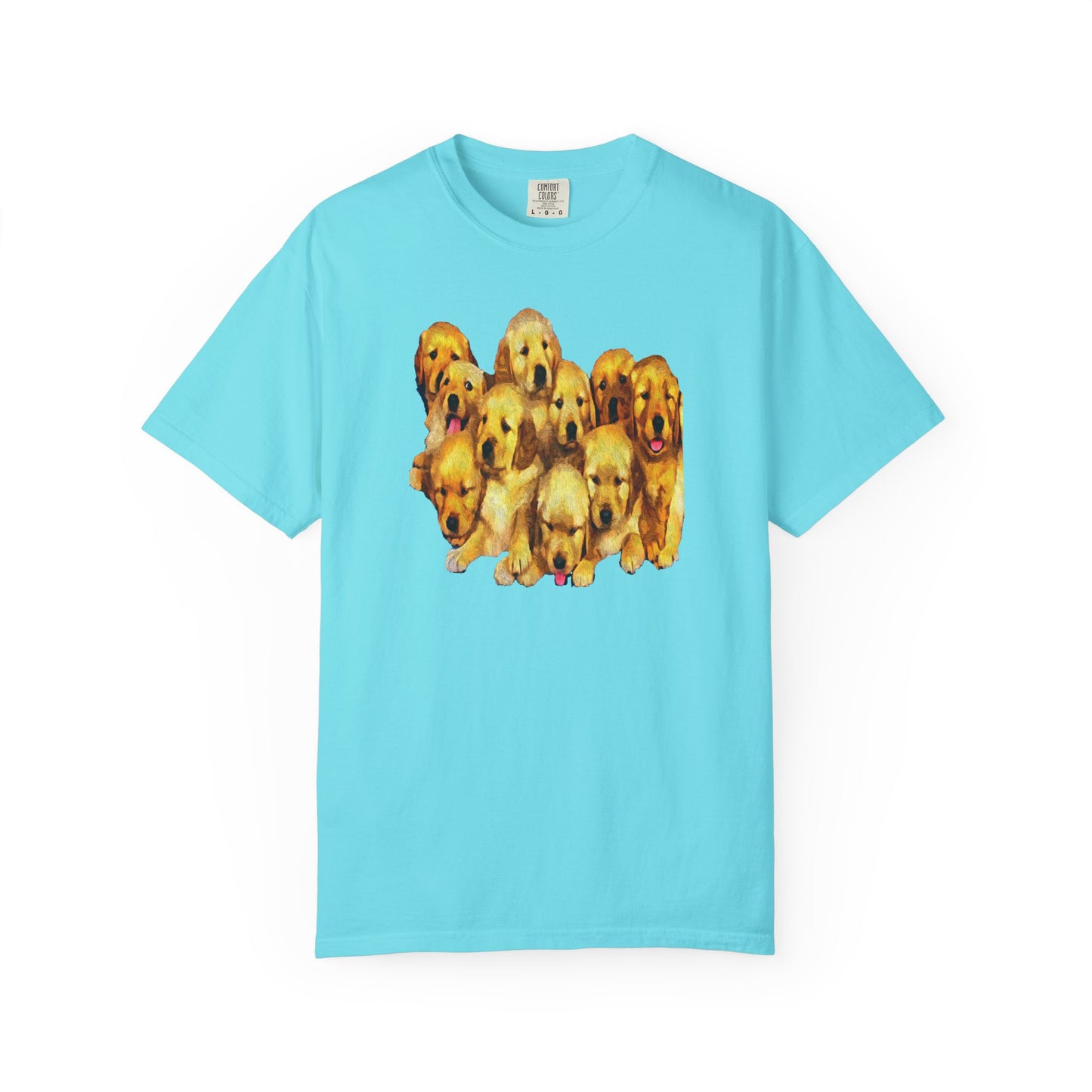 Golden Retriever Puppies Unisex-Adult Relaxed Fit Cotton T-shirt