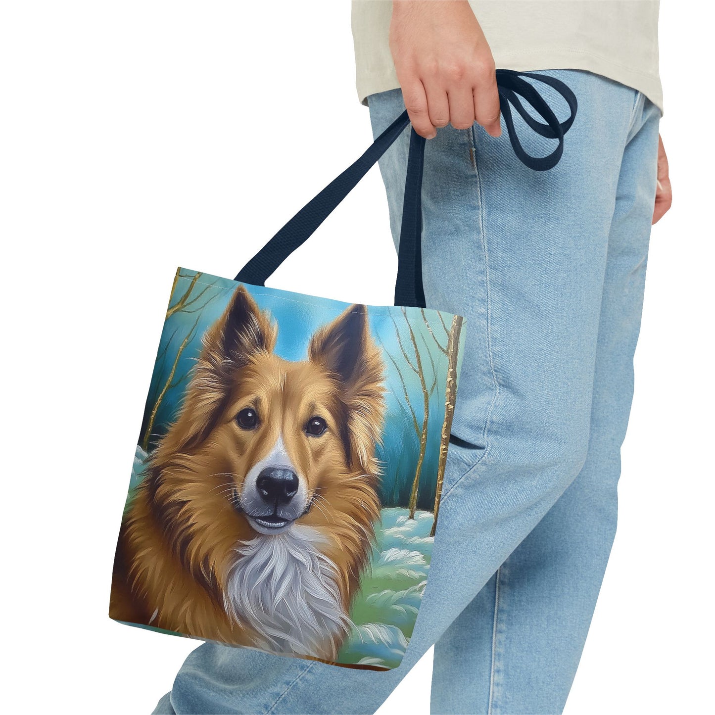 Icelandic Sheepdog Polyester Tote Bag (AOP)