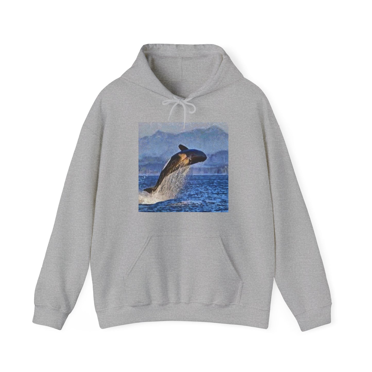 Whale 'Leviathan' Unisex 50/50 Hooded Sweatshirt