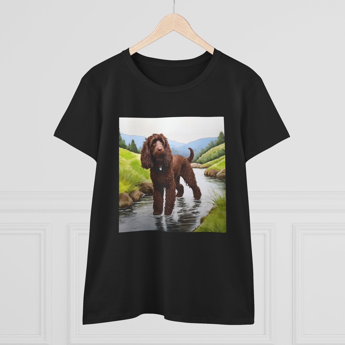 Irish Water Spaniel Women's Midweight Cotton Tee