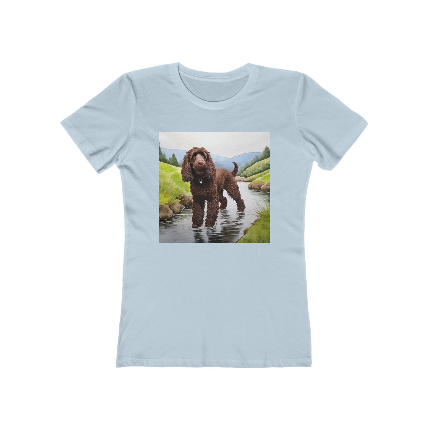Irish Water Spaniel Women's Slim Fitted Ringspun Cotton Tee