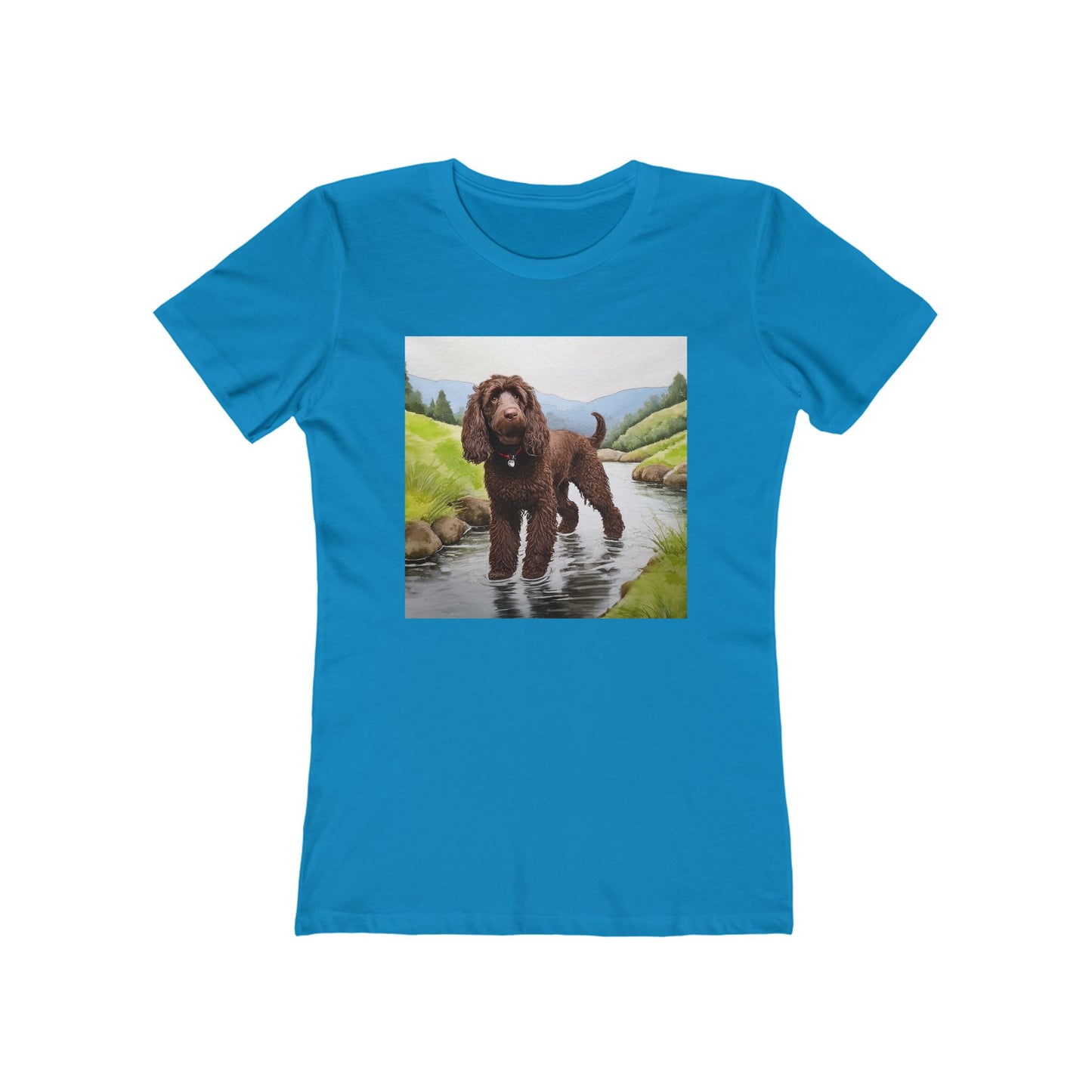 Irish Water Spaniel Women's Slim Fitted Ringspun Cotton Tee