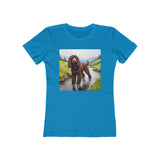 Irish Water Spaniel Women's Slim Fitted Ringspun Cotton Tee