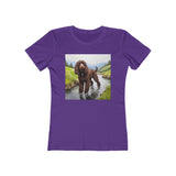 Irish Water Spaniel Women's Slim Fitted Ringspun Cotton Tee