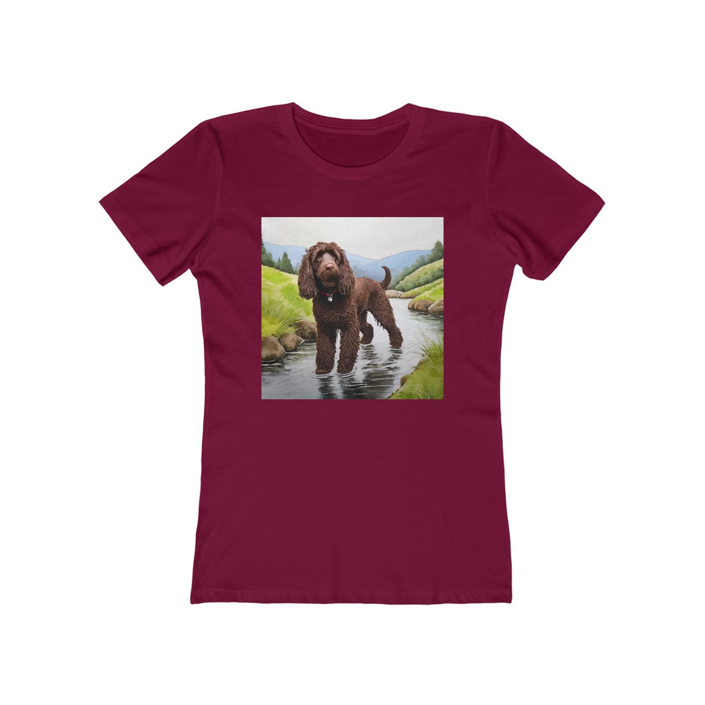 Irish Water Spaniel Women's Slim Fitted Ringspun Cotton Tee