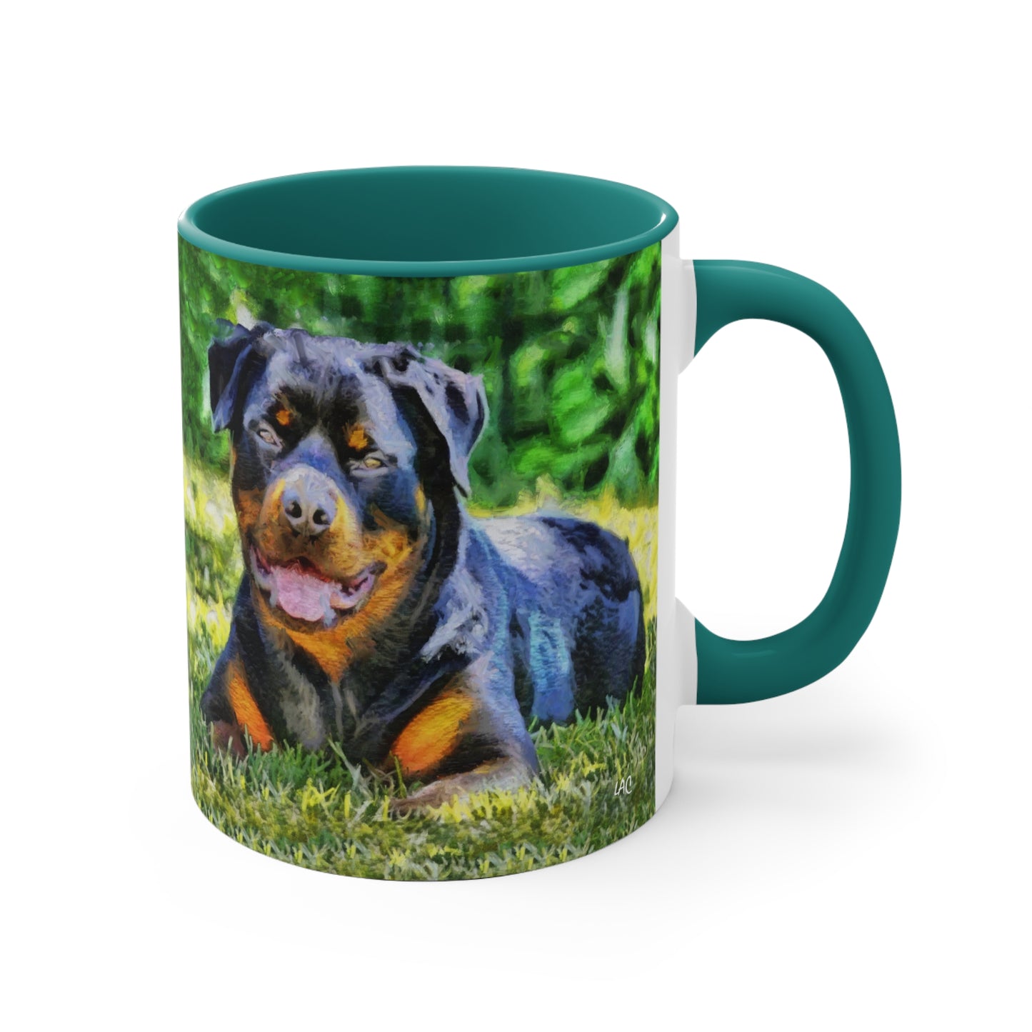 Rottweiler 'Lina' Accent Coffee Mug, 11oz