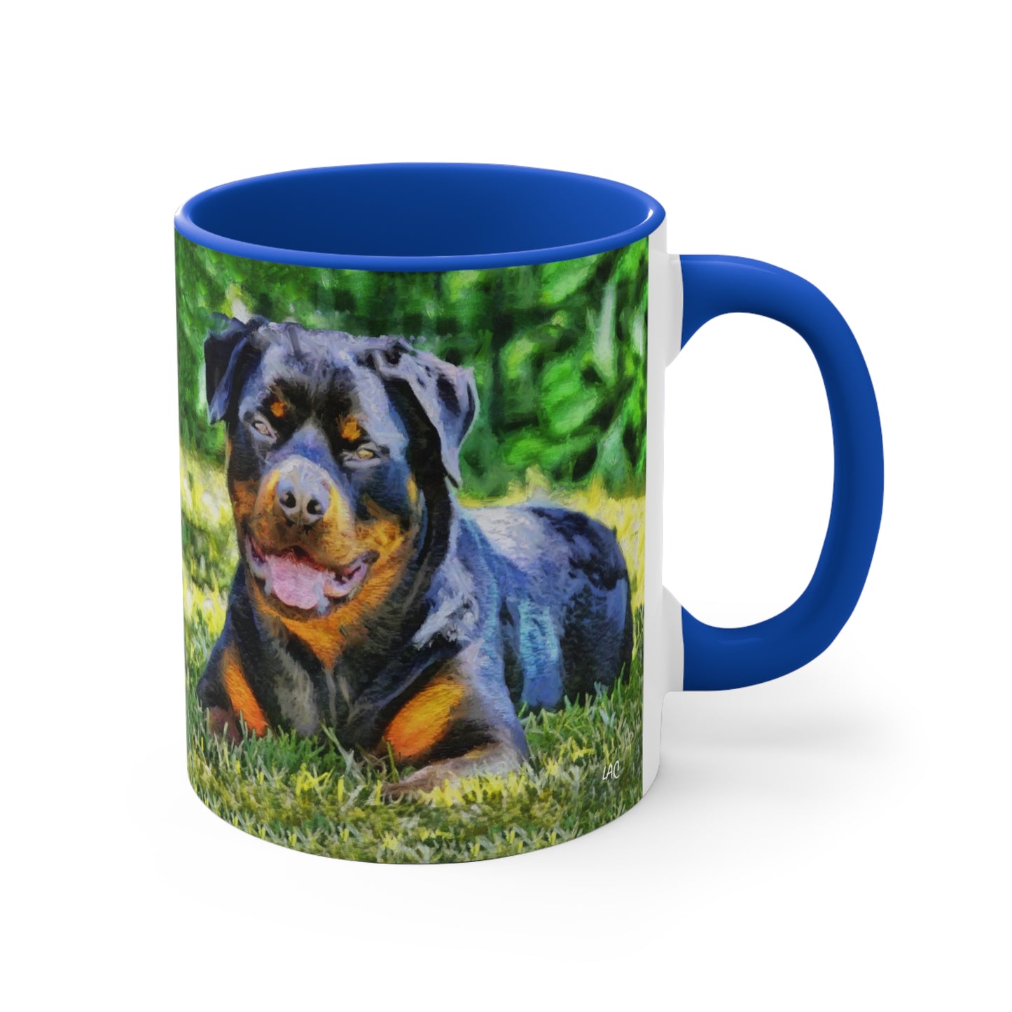 Rottweiler 'Lina' Accent Coffee Mug, 11oz