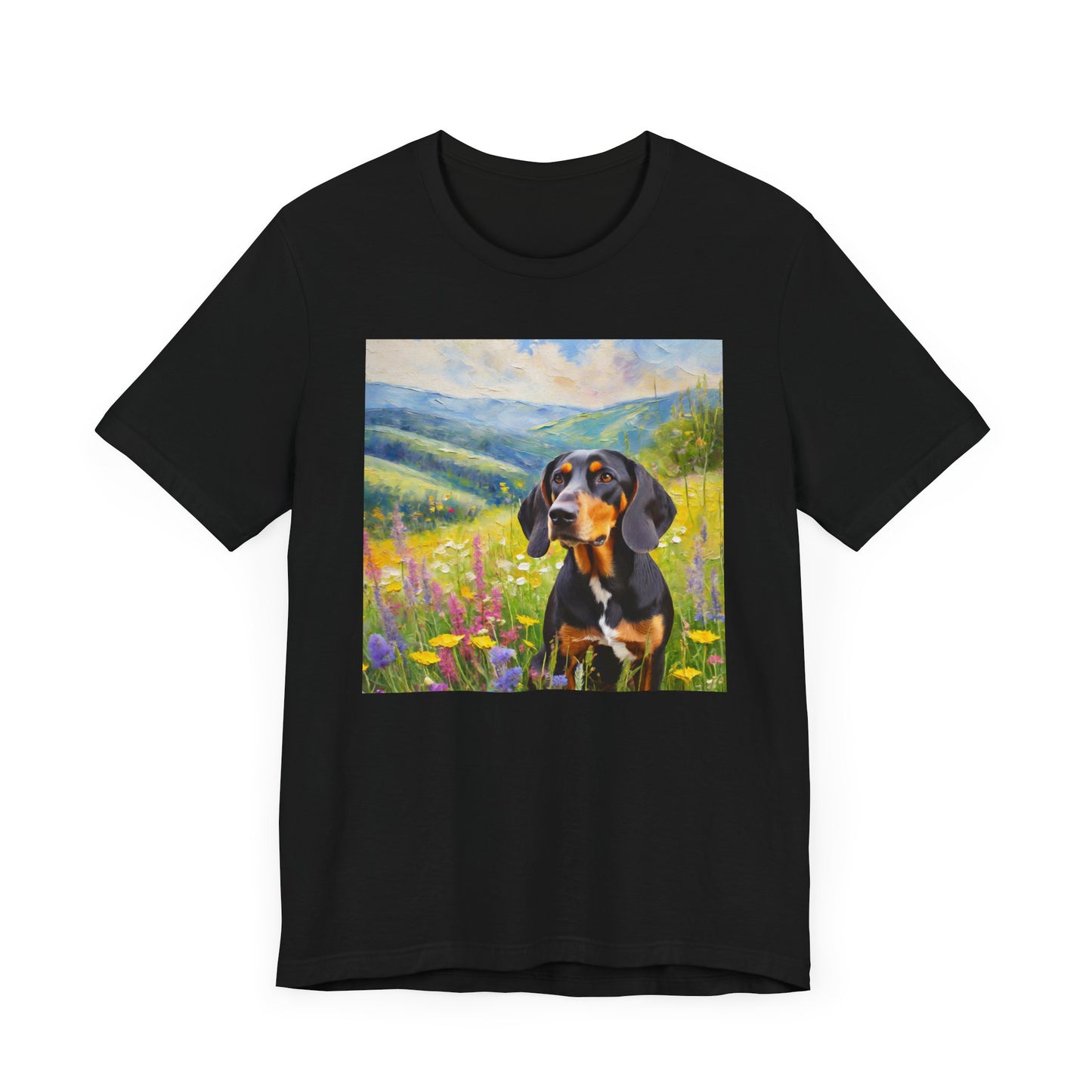 Black & Tan Coonhound Unisex Jersey Short Sleeve Tee