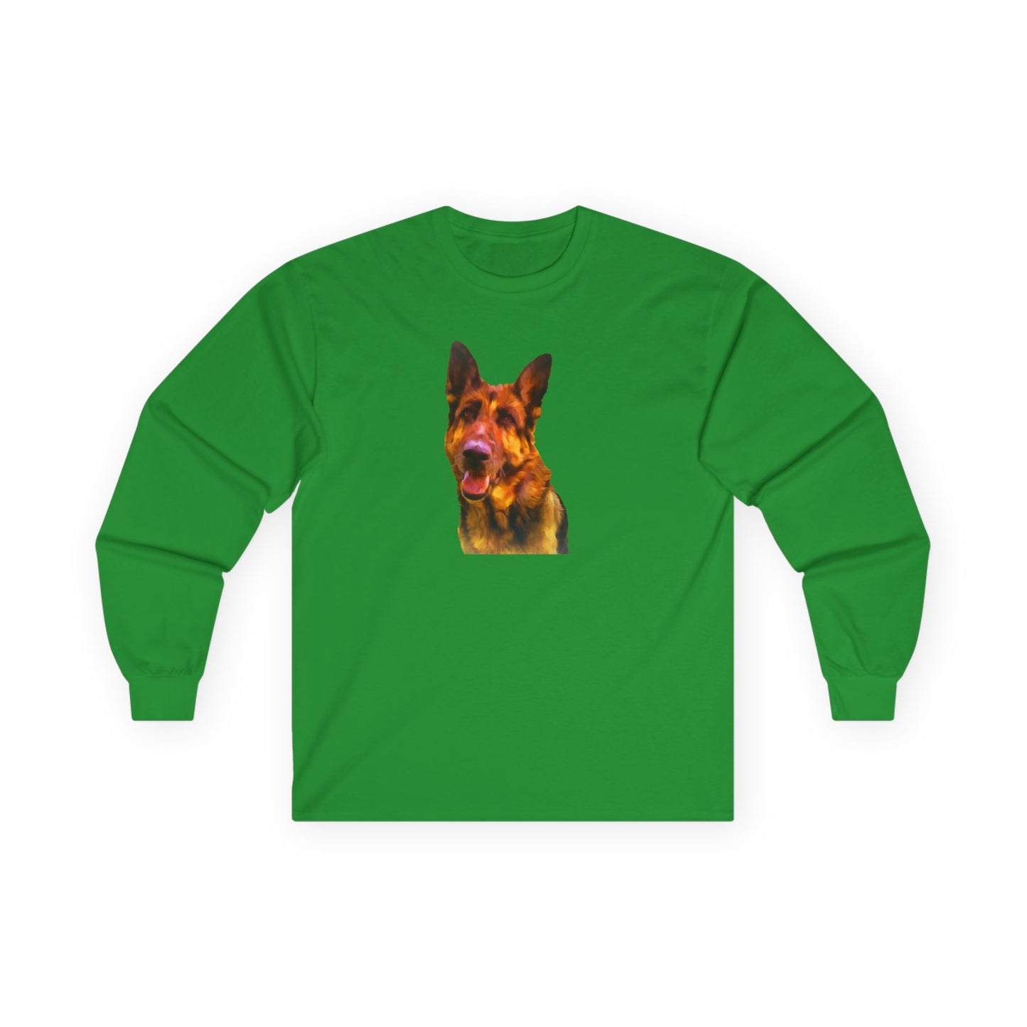 German Shepherd Bailey Unisex Cotton Long Sleeve Tee