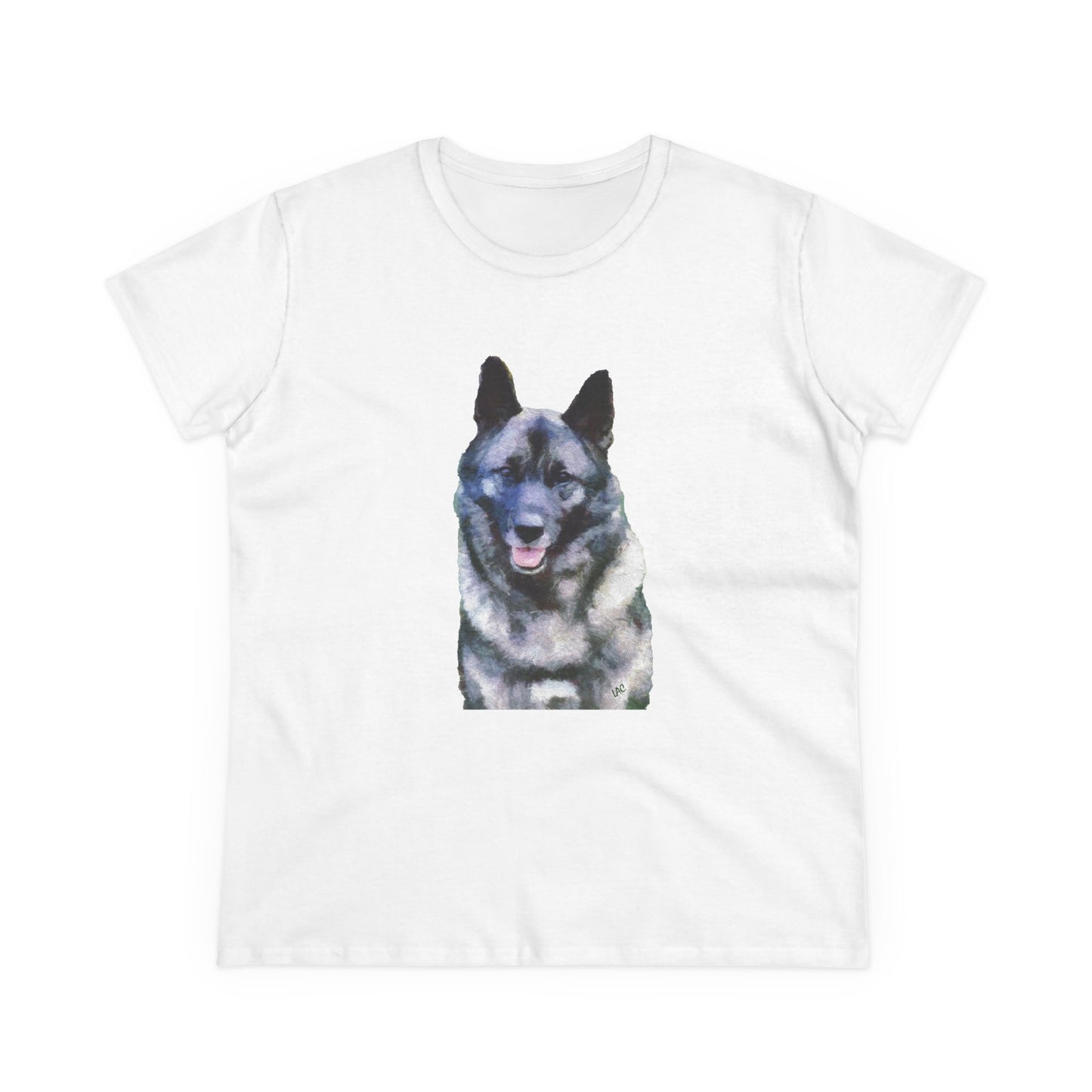 Norwegian Elkhound Women's Midweight Cotton Tee